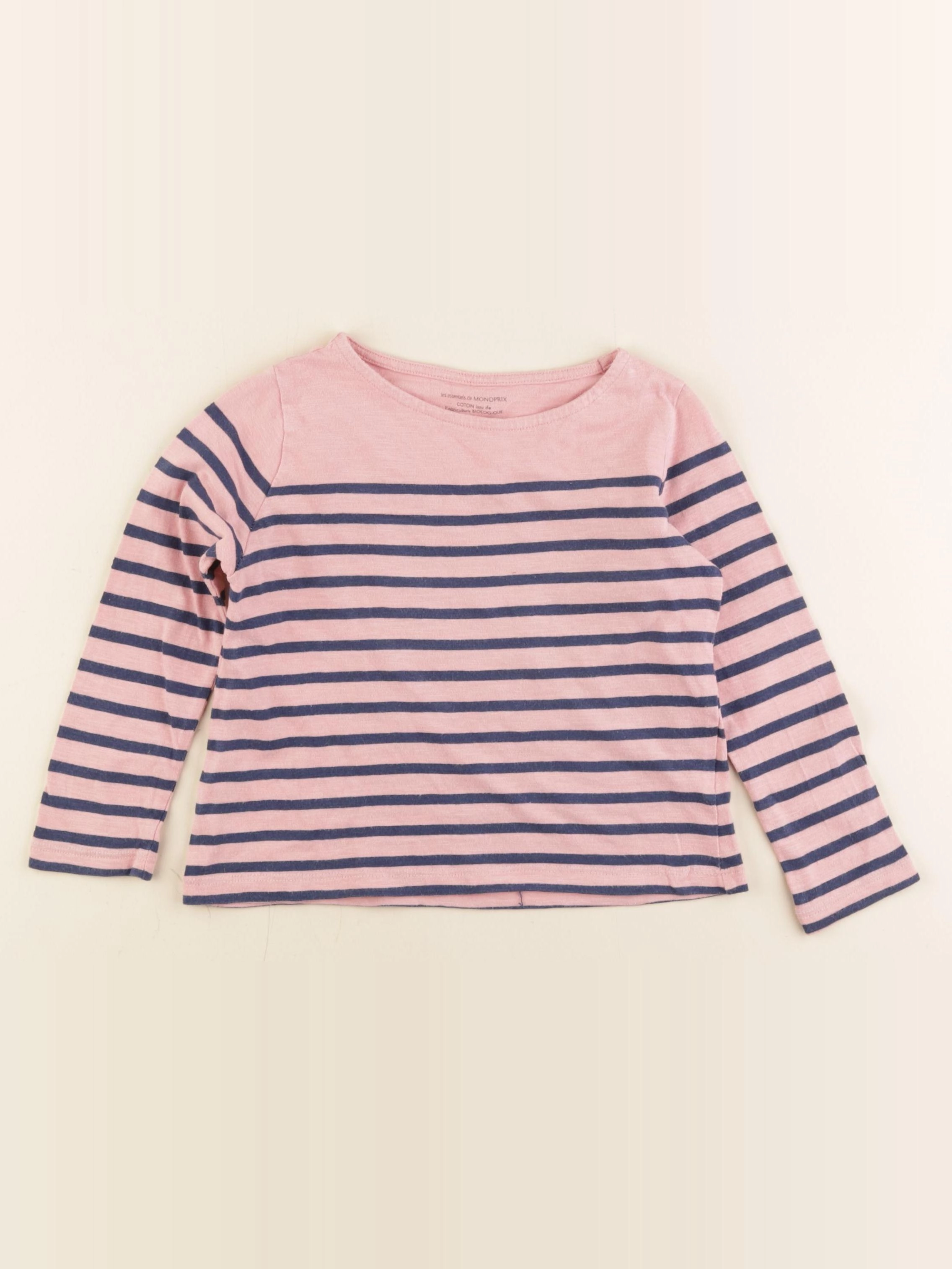 Monoprix - tee-shirt bleu, rose - 4 ans