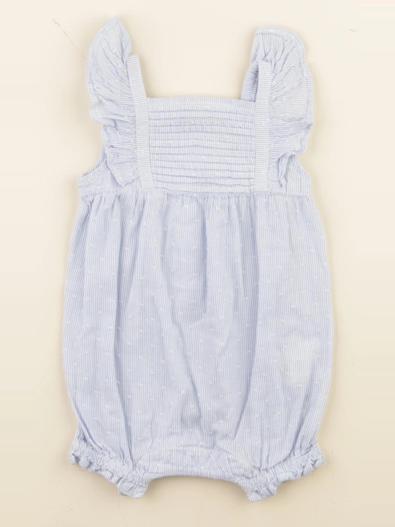 Boutchou - combinaison blanc, bleu - 3 mois