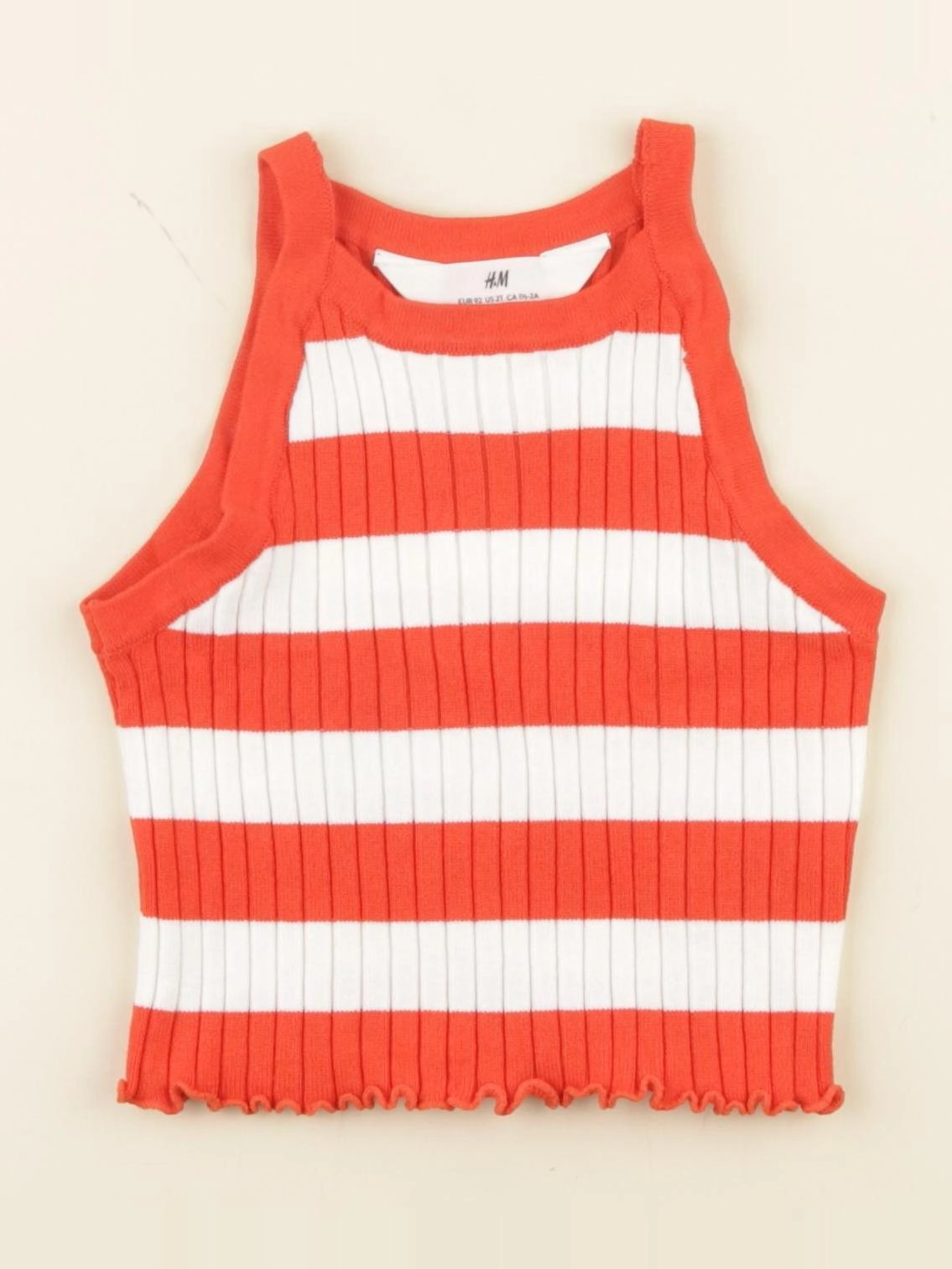 H&M - débardeur rouge - 1 an à 2 ans