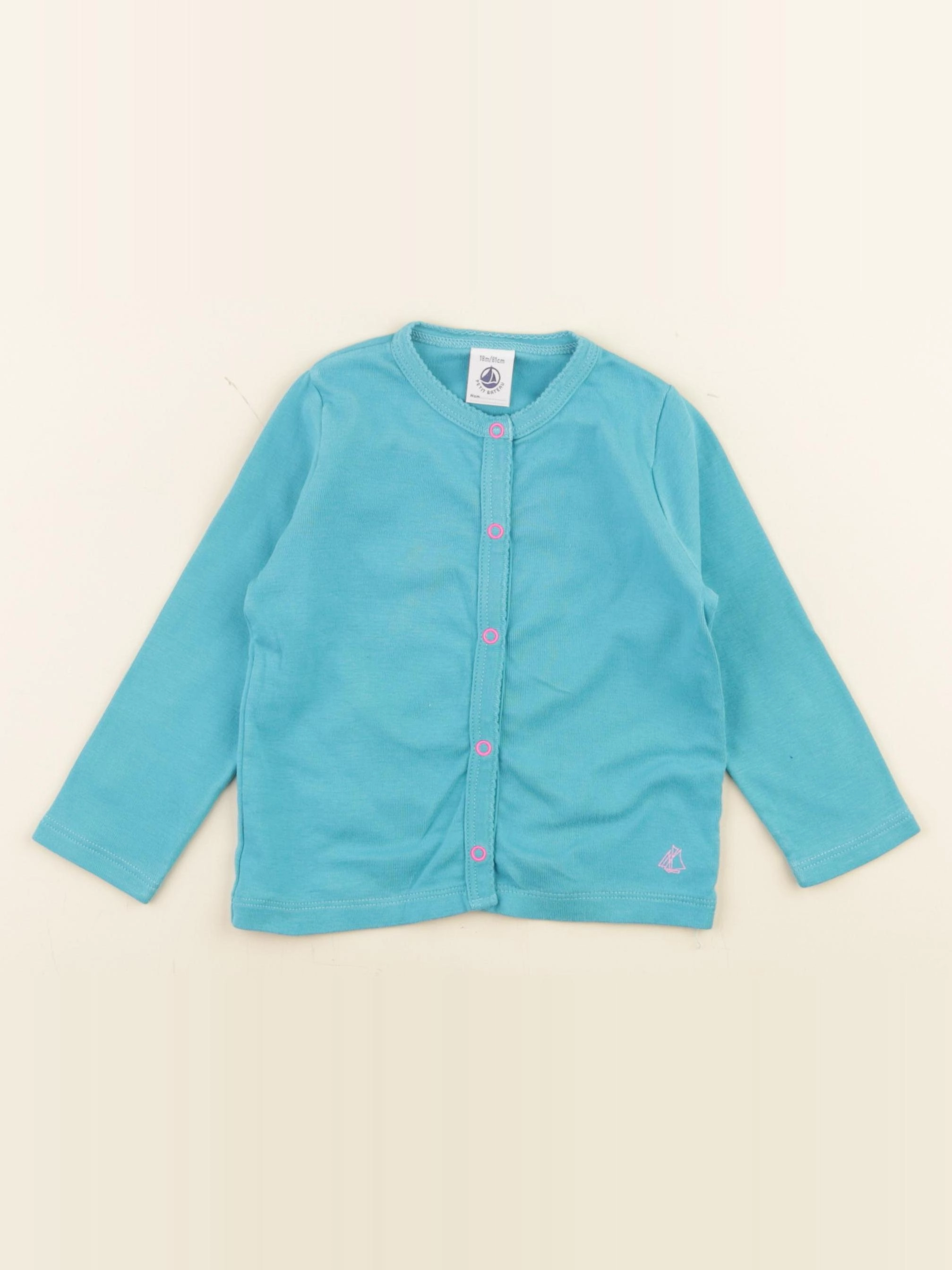 Petit Bateau - tee-shirt bleu - 18 mois