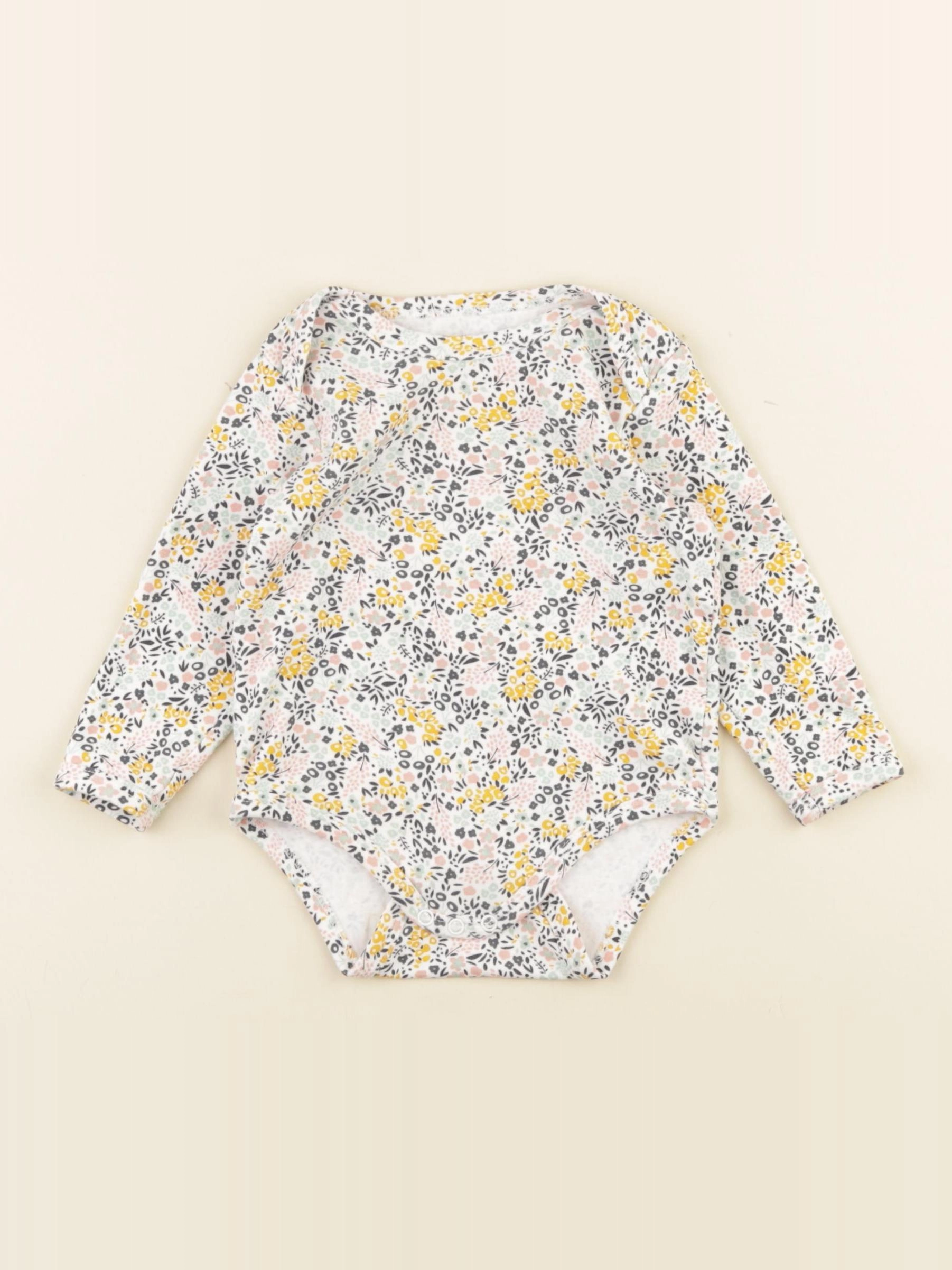 Vertbaudet - body jaune, multicolore - 12 mois