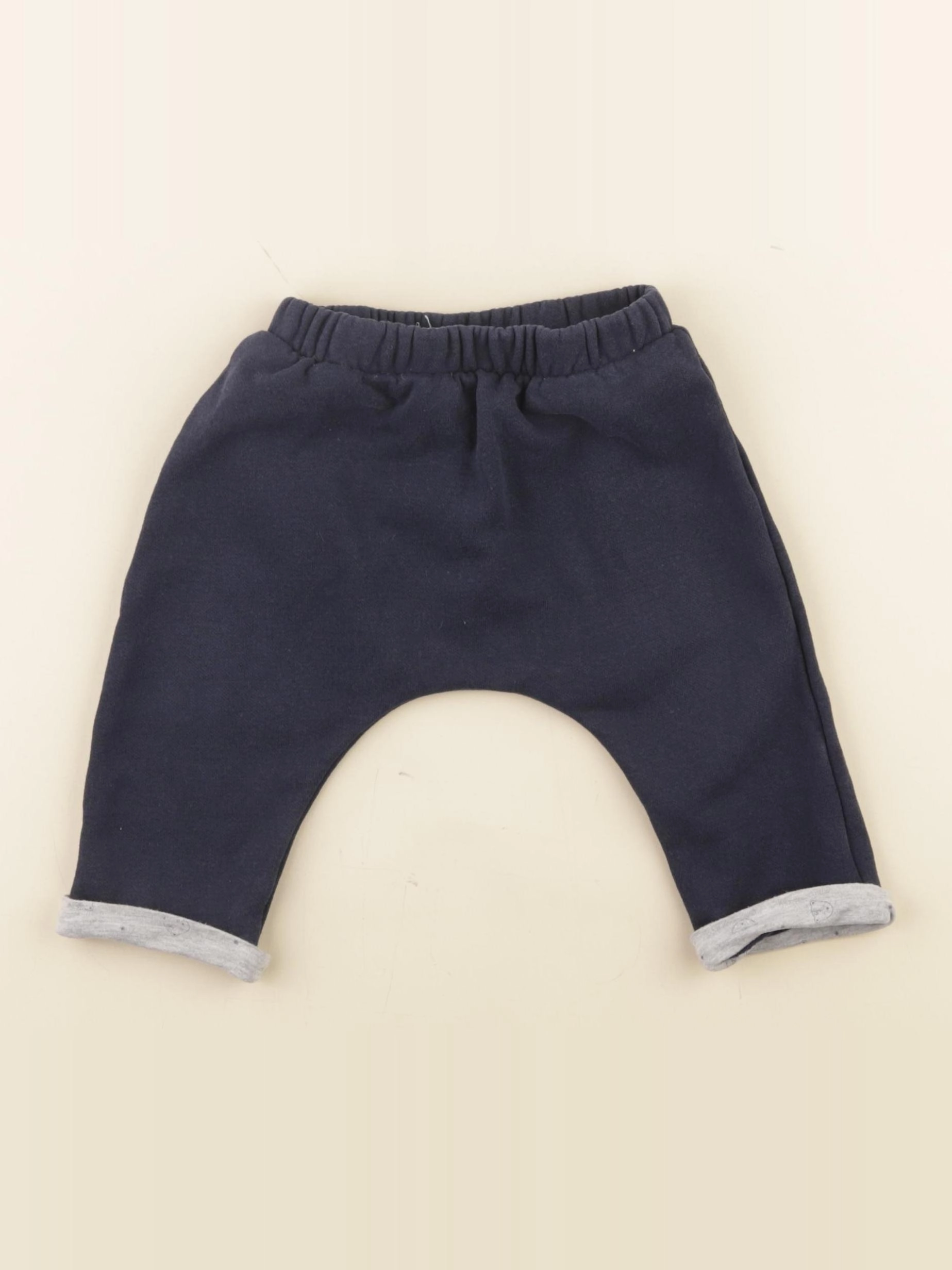 Vertbaudet - pantalon bleu - 12 mois