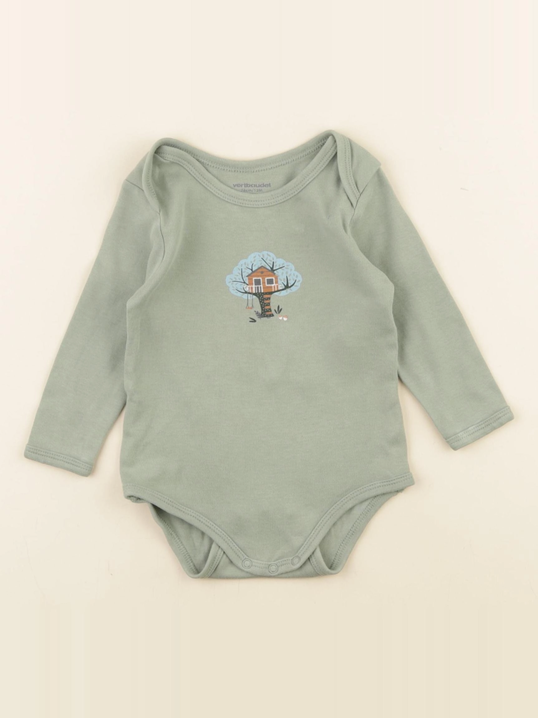 Vertbaudet - body vert - 12 mois