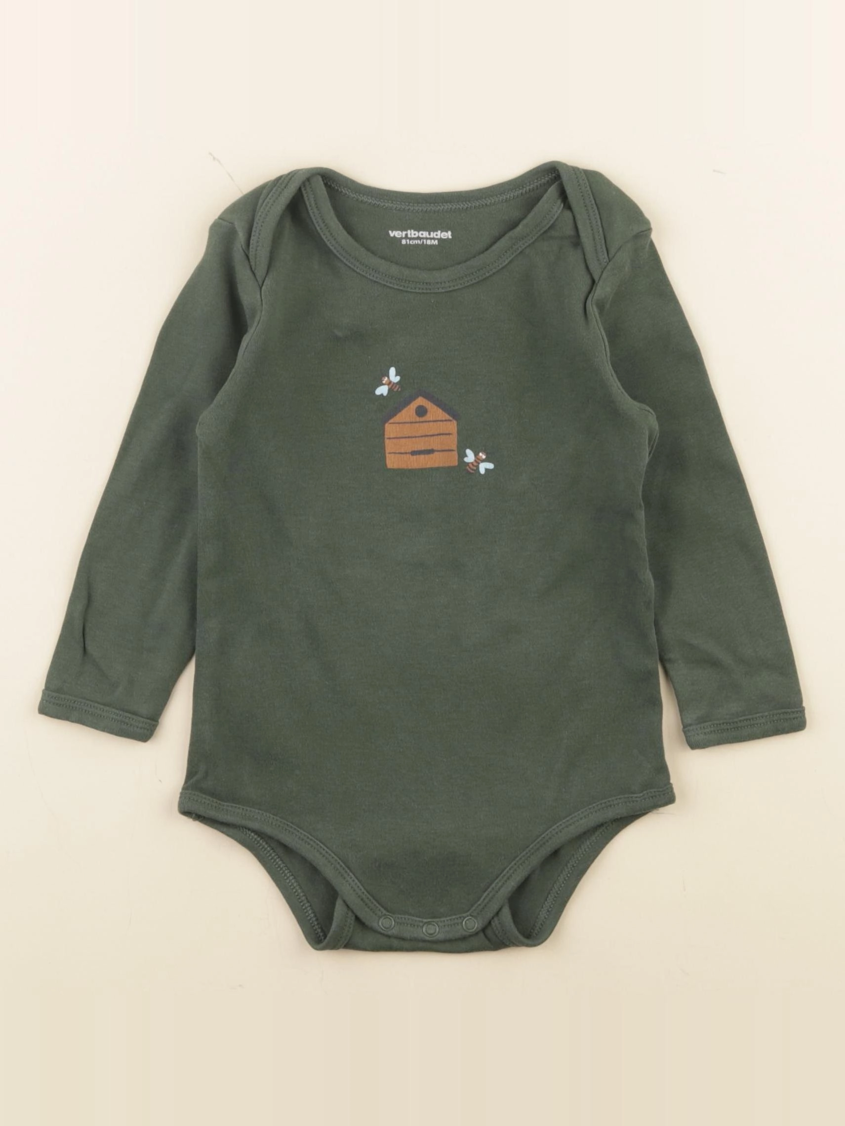 Vertbaudet - body vert - 18 mois