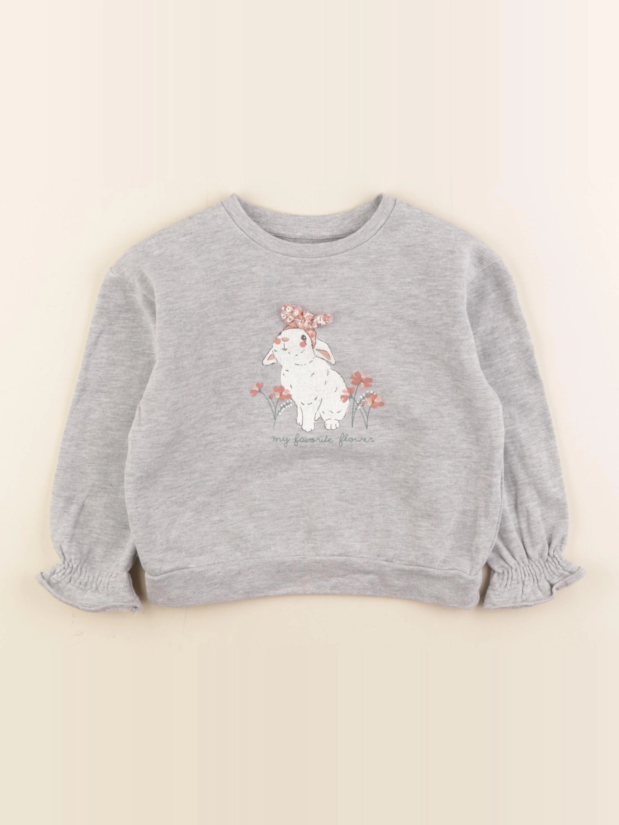 Vertbaudet - sweat gris - 4 ans