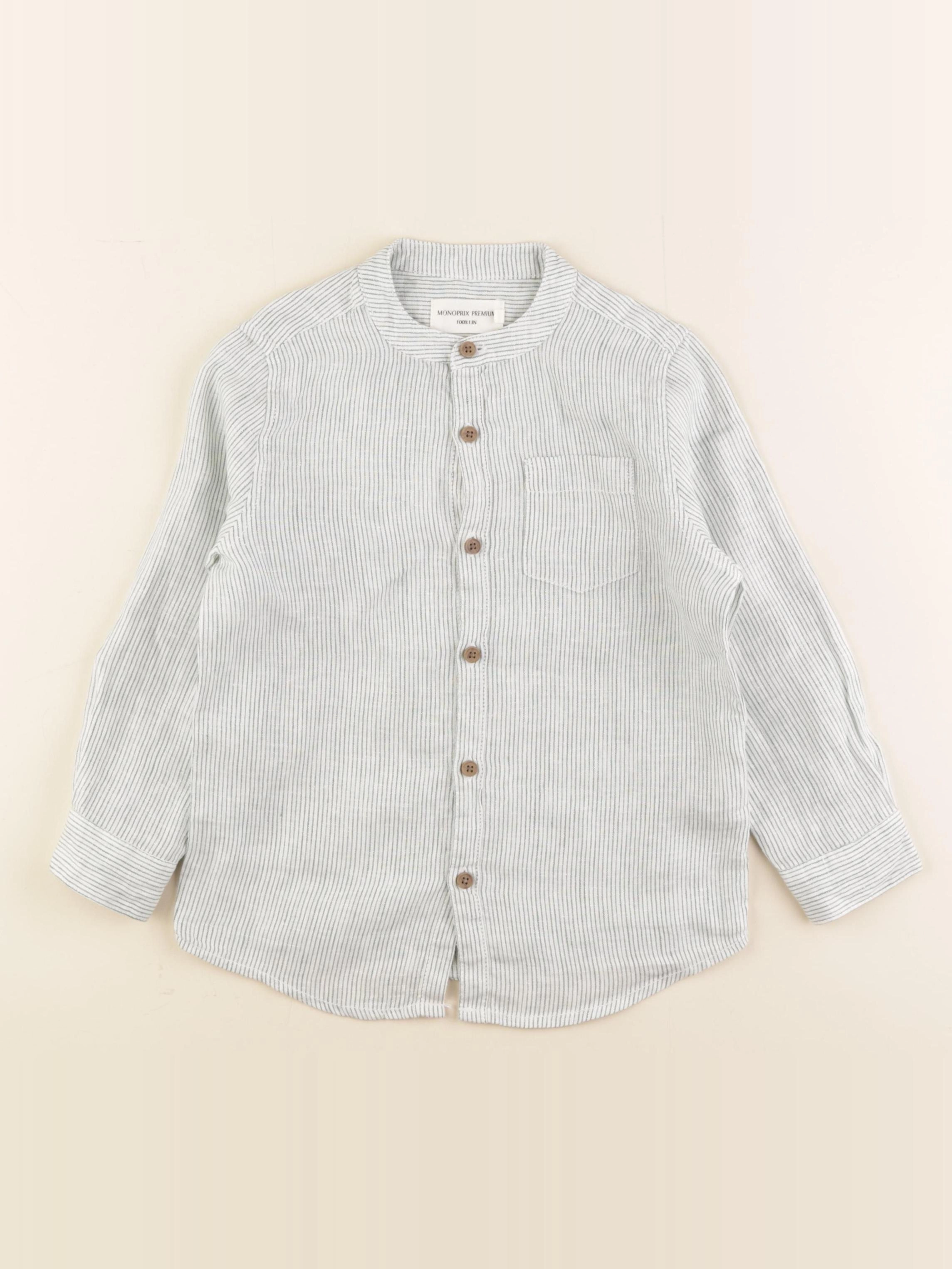 Monoprix - chemise vert - 4 ans