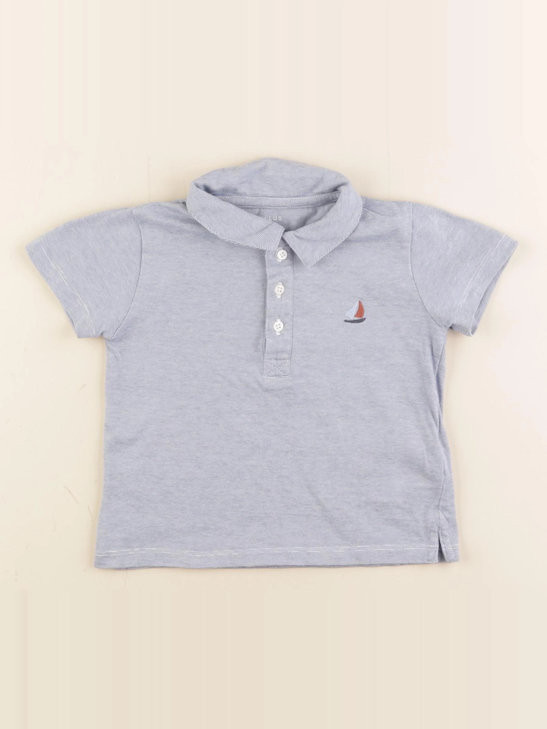 Cyrillus - polo bleu - 24 mois