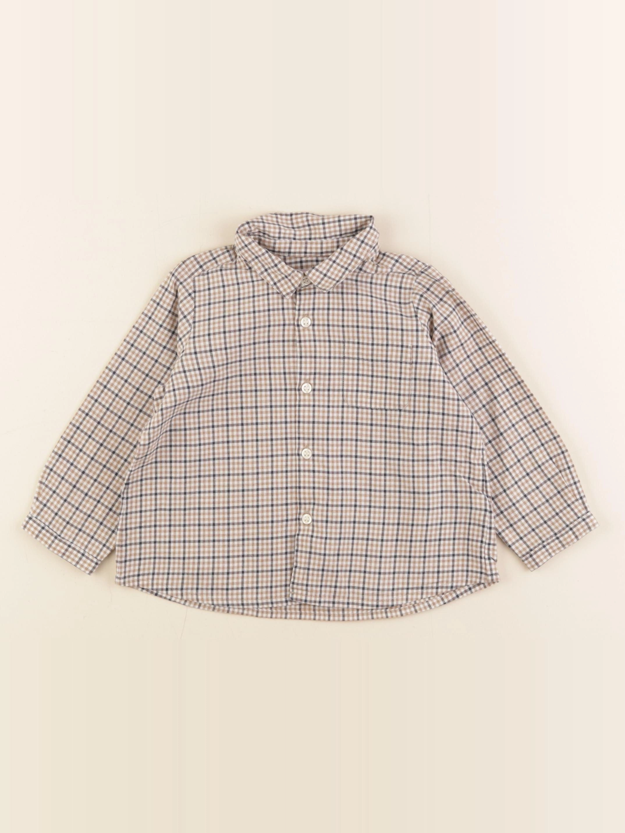 Bonpoint - chemise marron - 18 mois