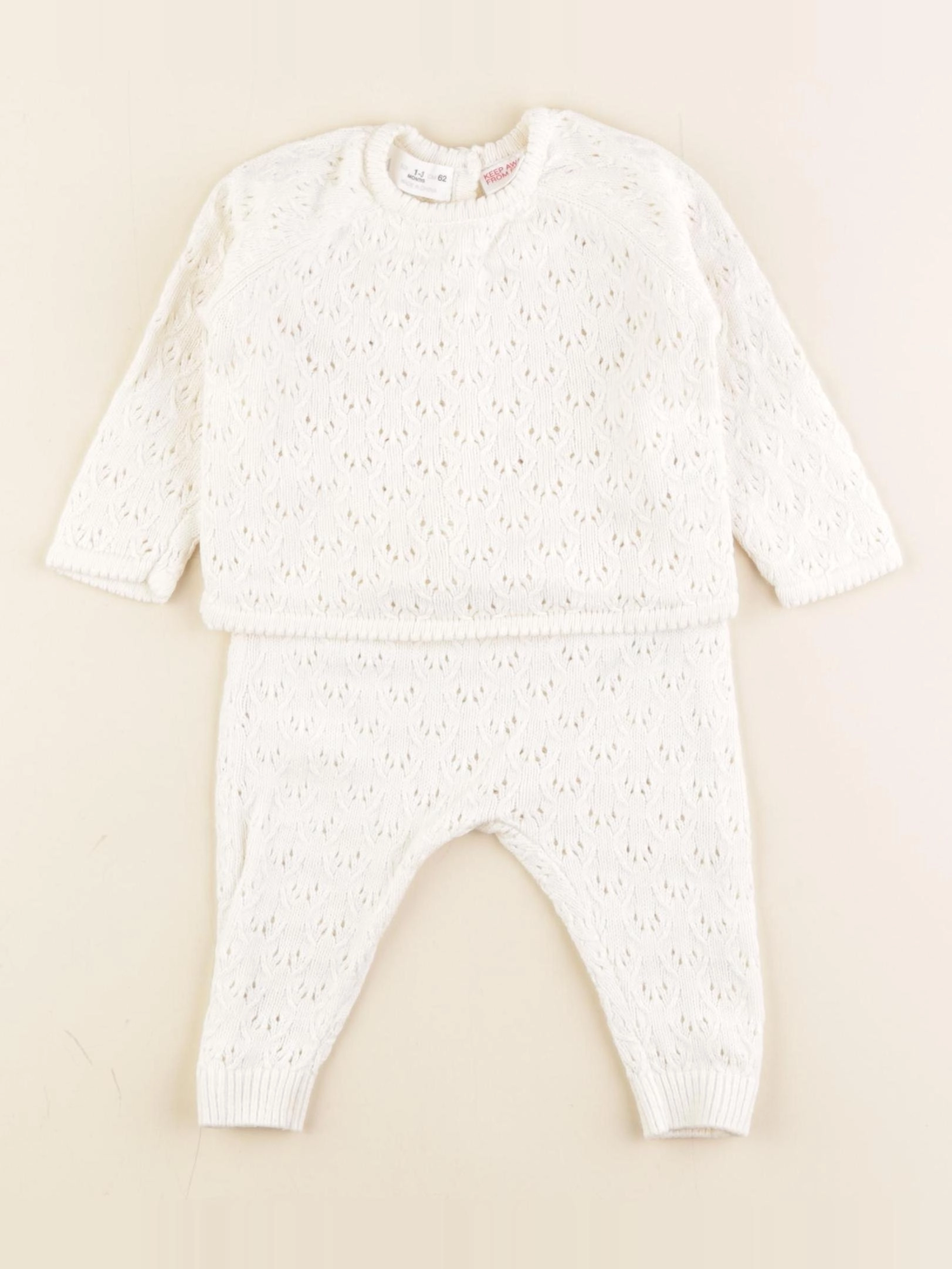 Zara - ensemble blanc - 1/3 mois