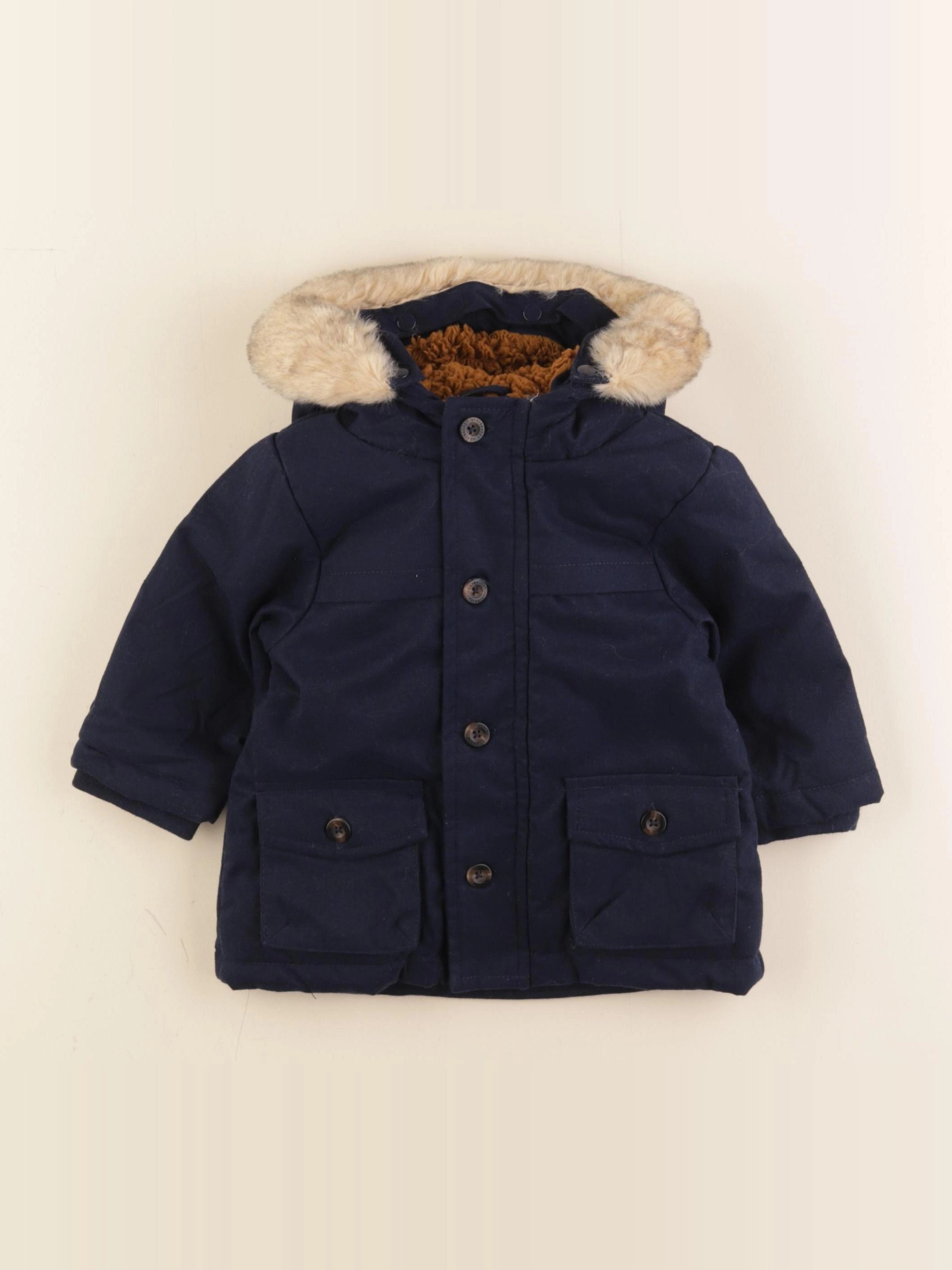Vertbaudet - manteau bleu - 6 mois
