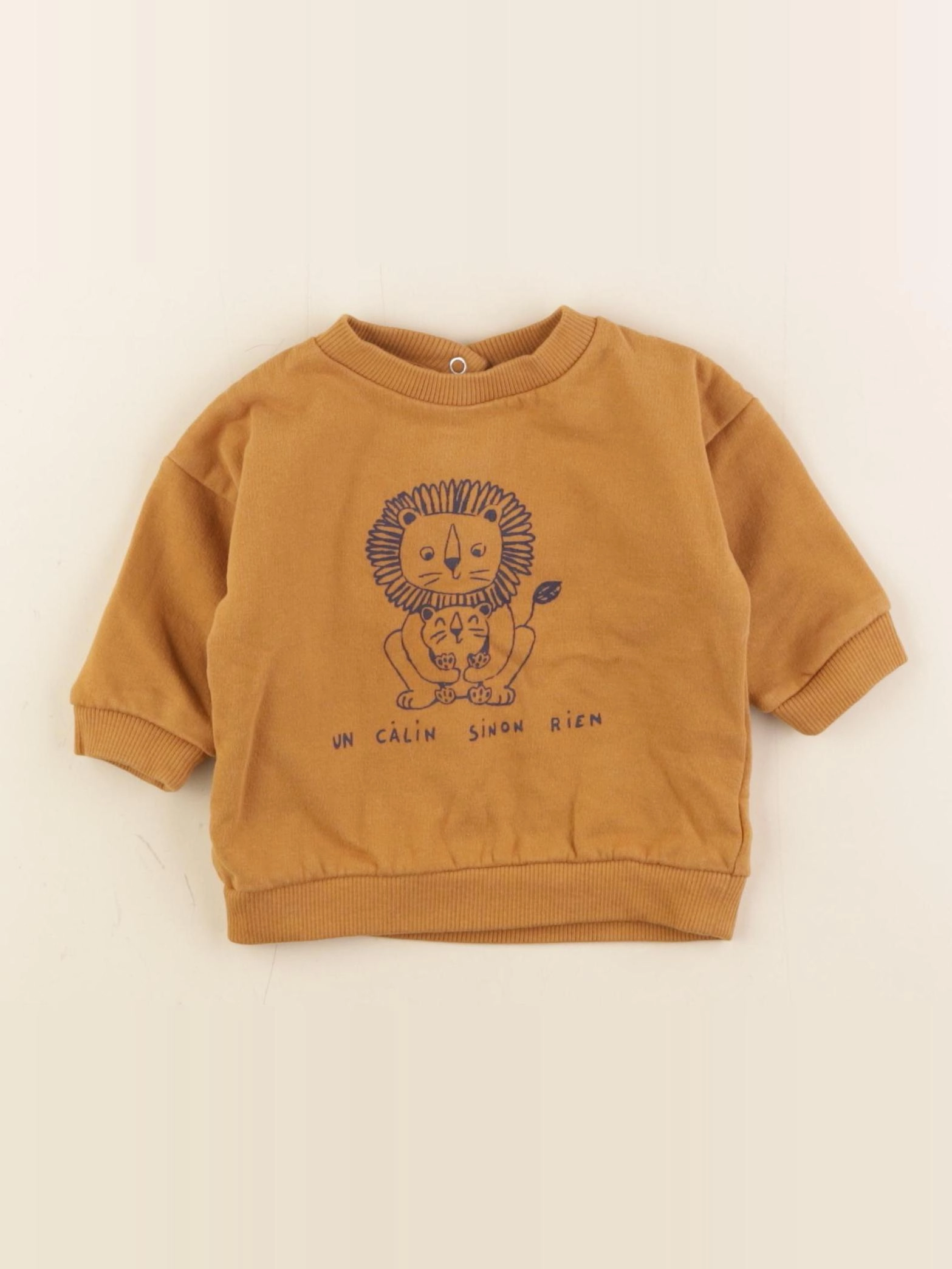 Vertbaudet - sweat marron - 3 mois