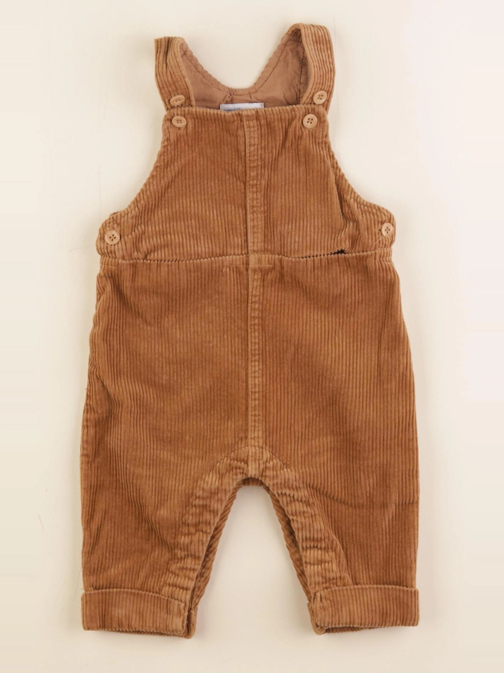 Vertbaudet - salopette marron - 6 mois