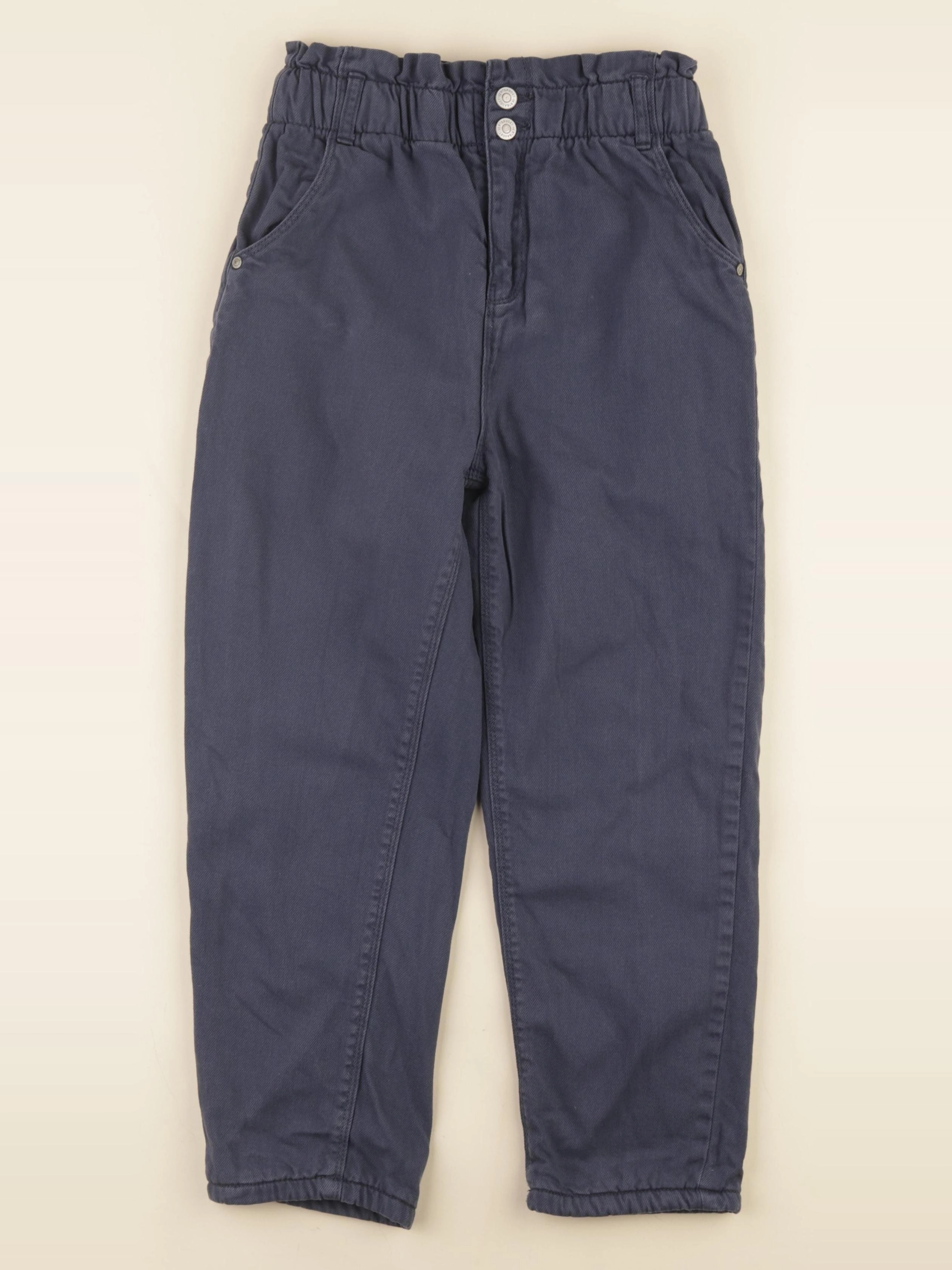 Vertbaudet - pantalon doublé bleu - 9 ans