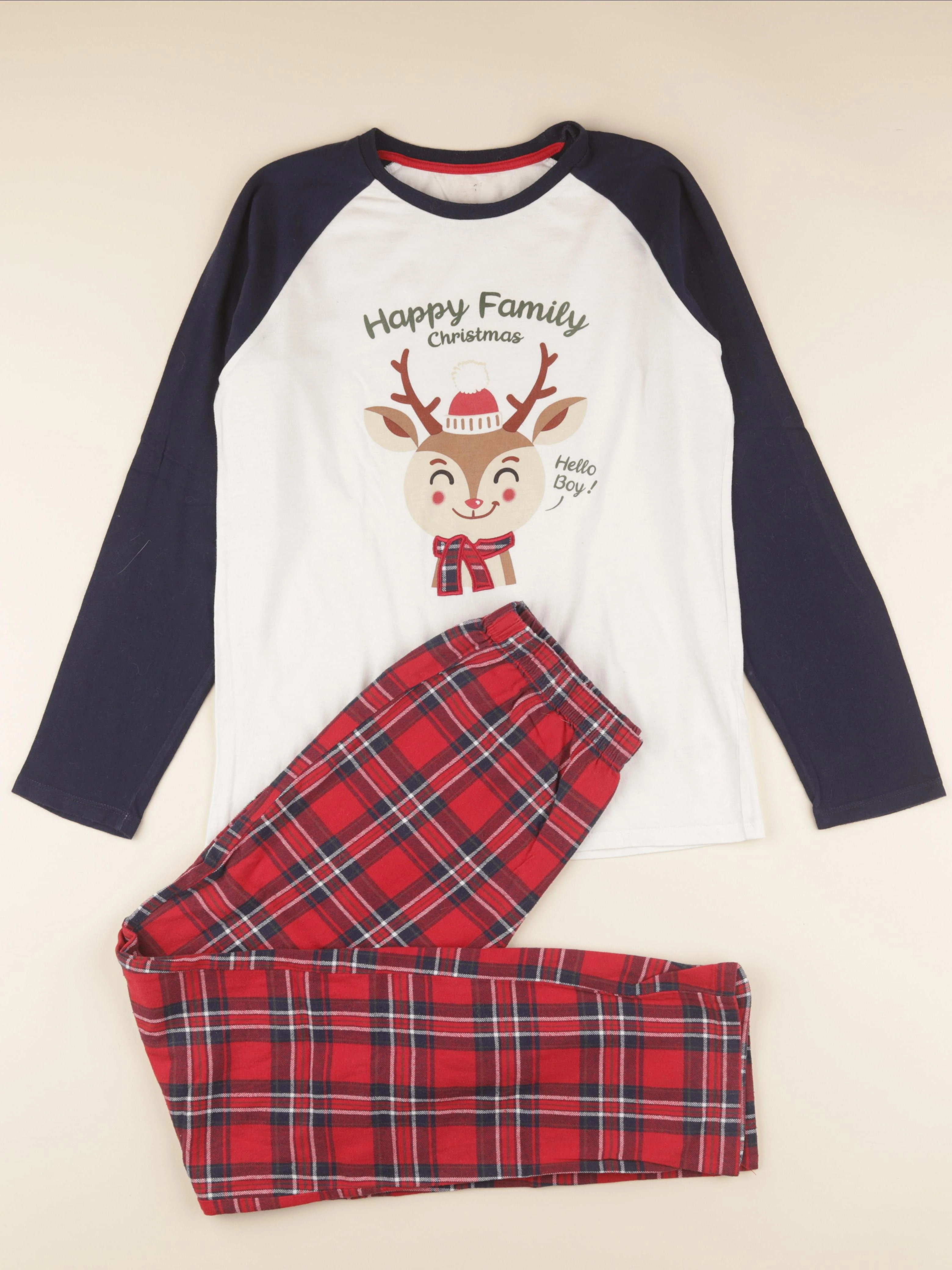 Vertbaudet - pyjama coton rouge - 14 ans