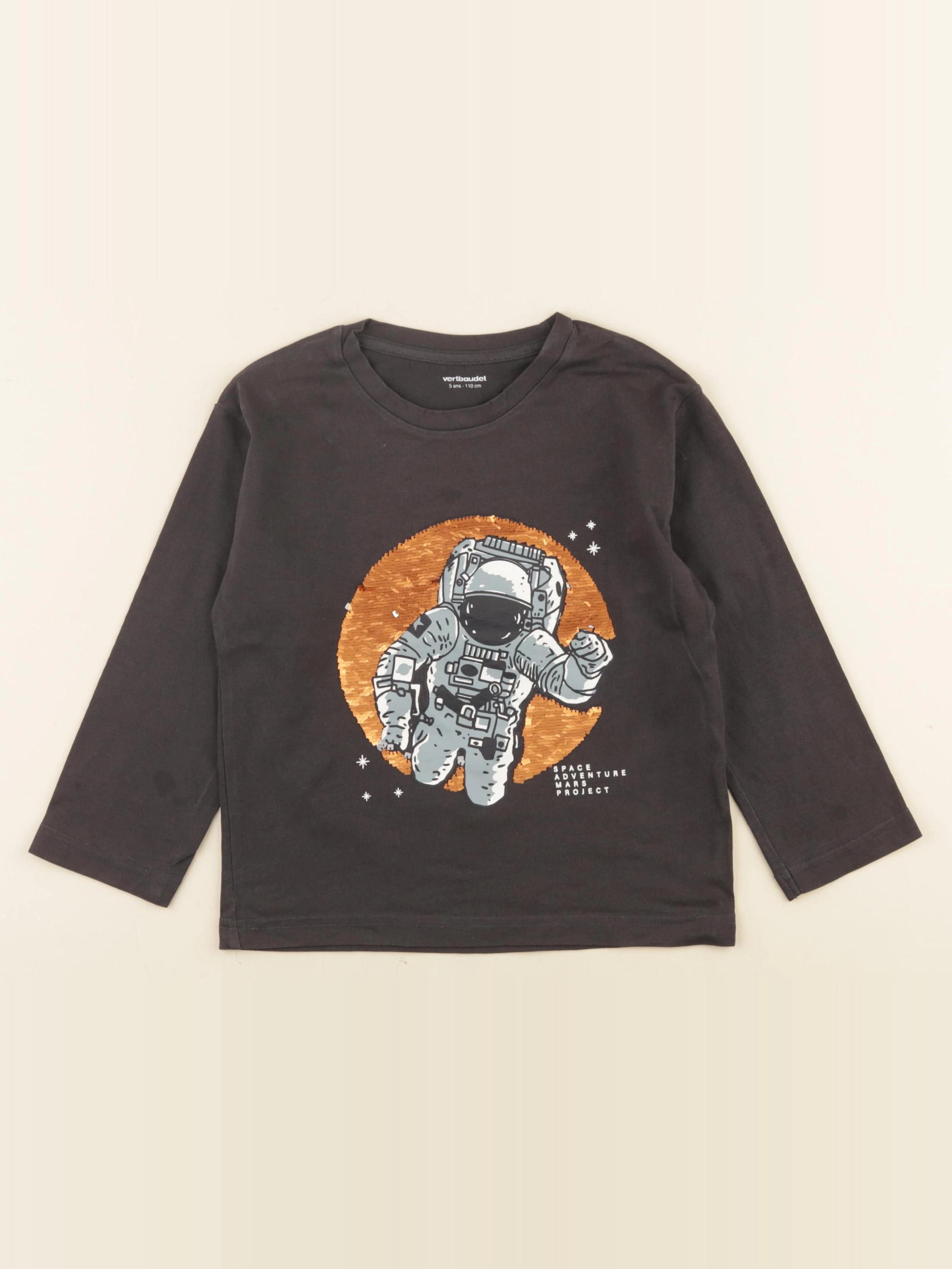 Vertbaudet - tee-shirt gris - 5 ans