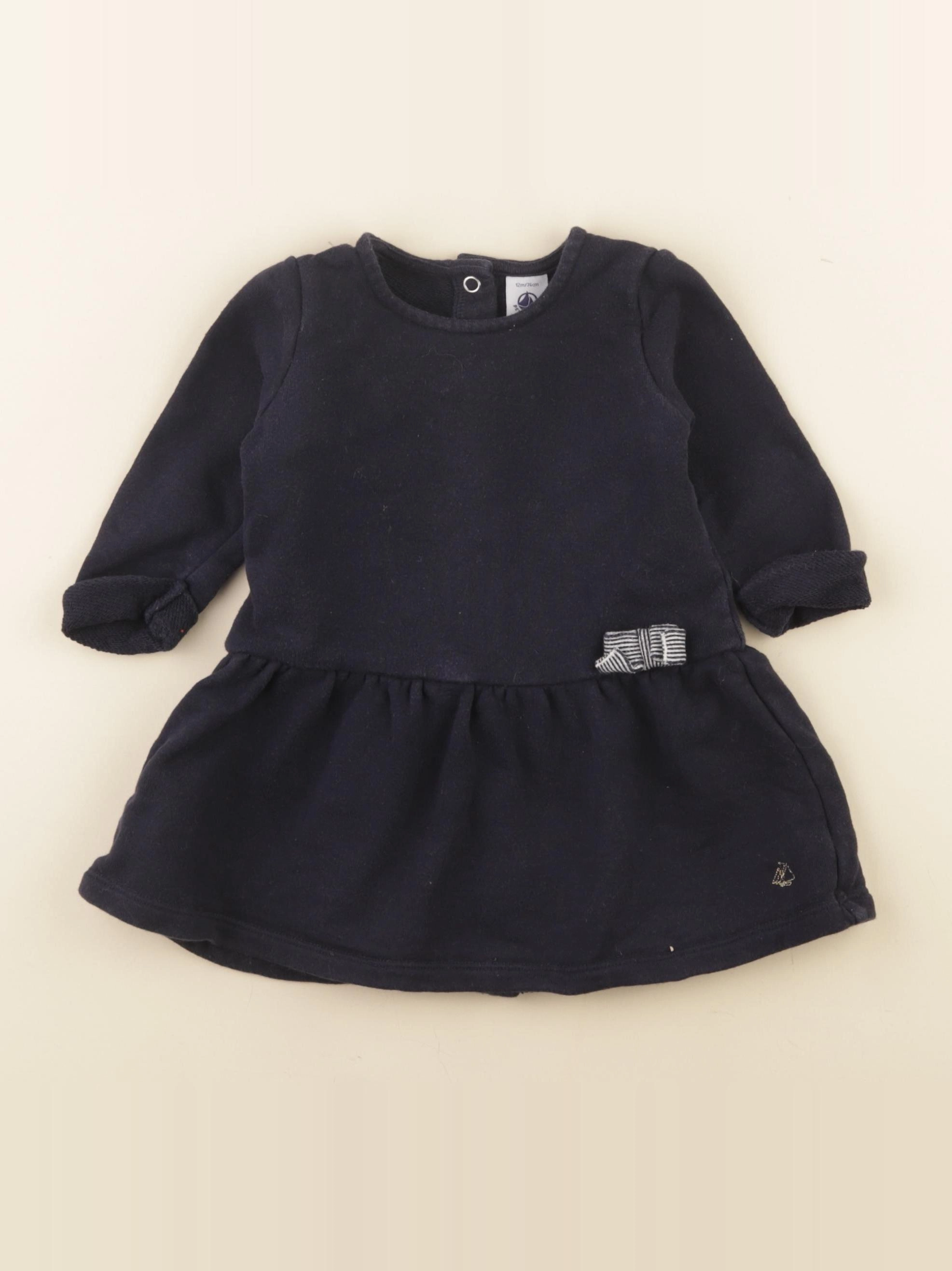 Petit Bateau - robe bleu - 12 mois