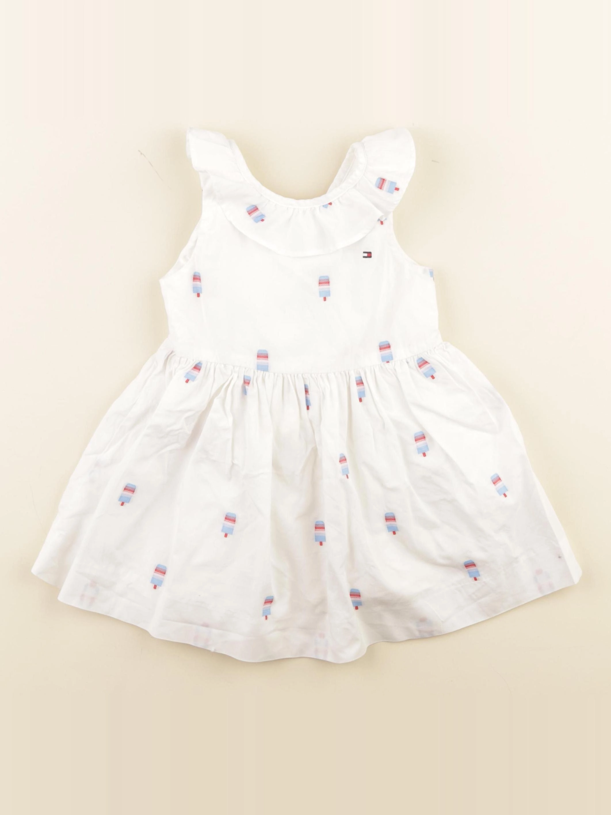 Tommy Hilfiger - robe blanc, bleu - 18 mois