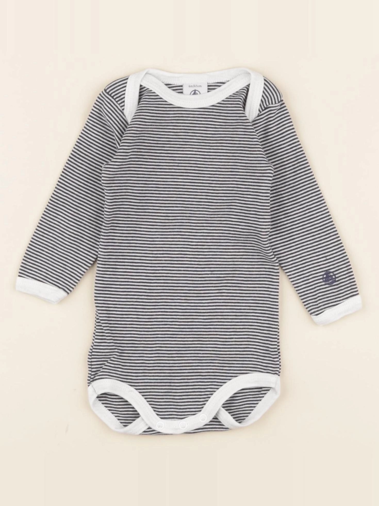 Petit Bateau - body bleu - 6 mois