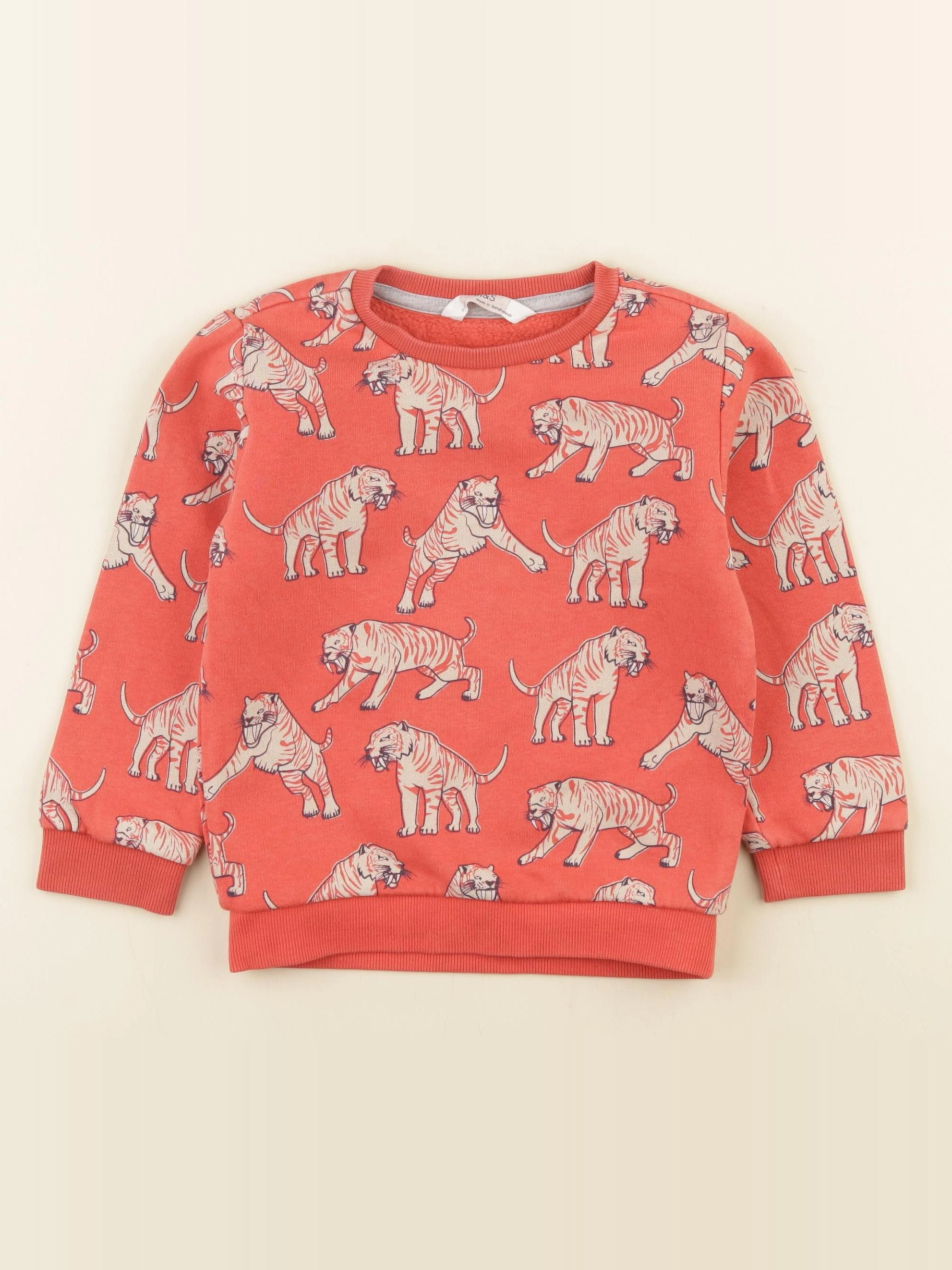 Marks & Spencer  - sweat rouge - 2/3 ans