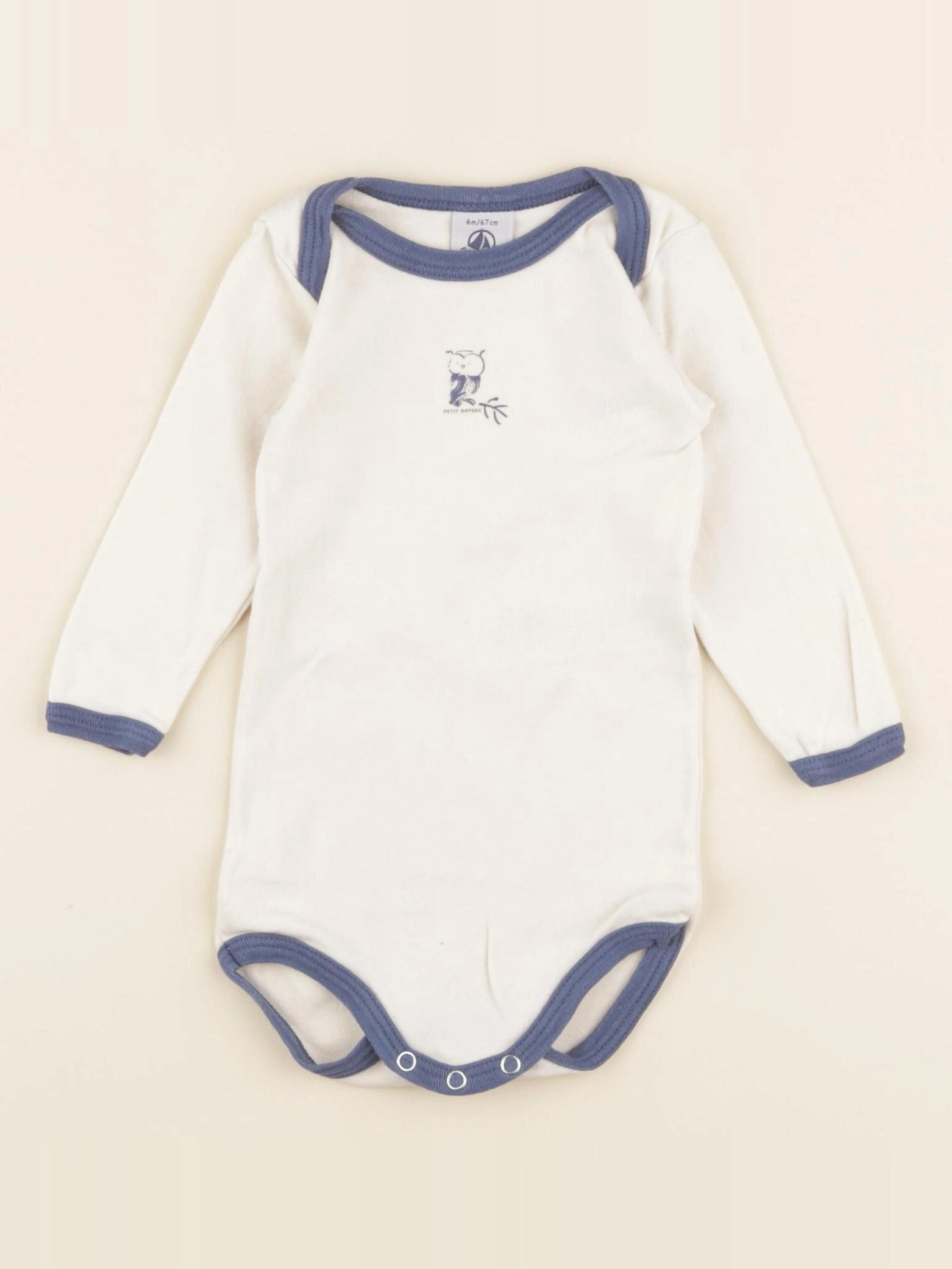 Petit Bateau - body bleu - 6 mois
