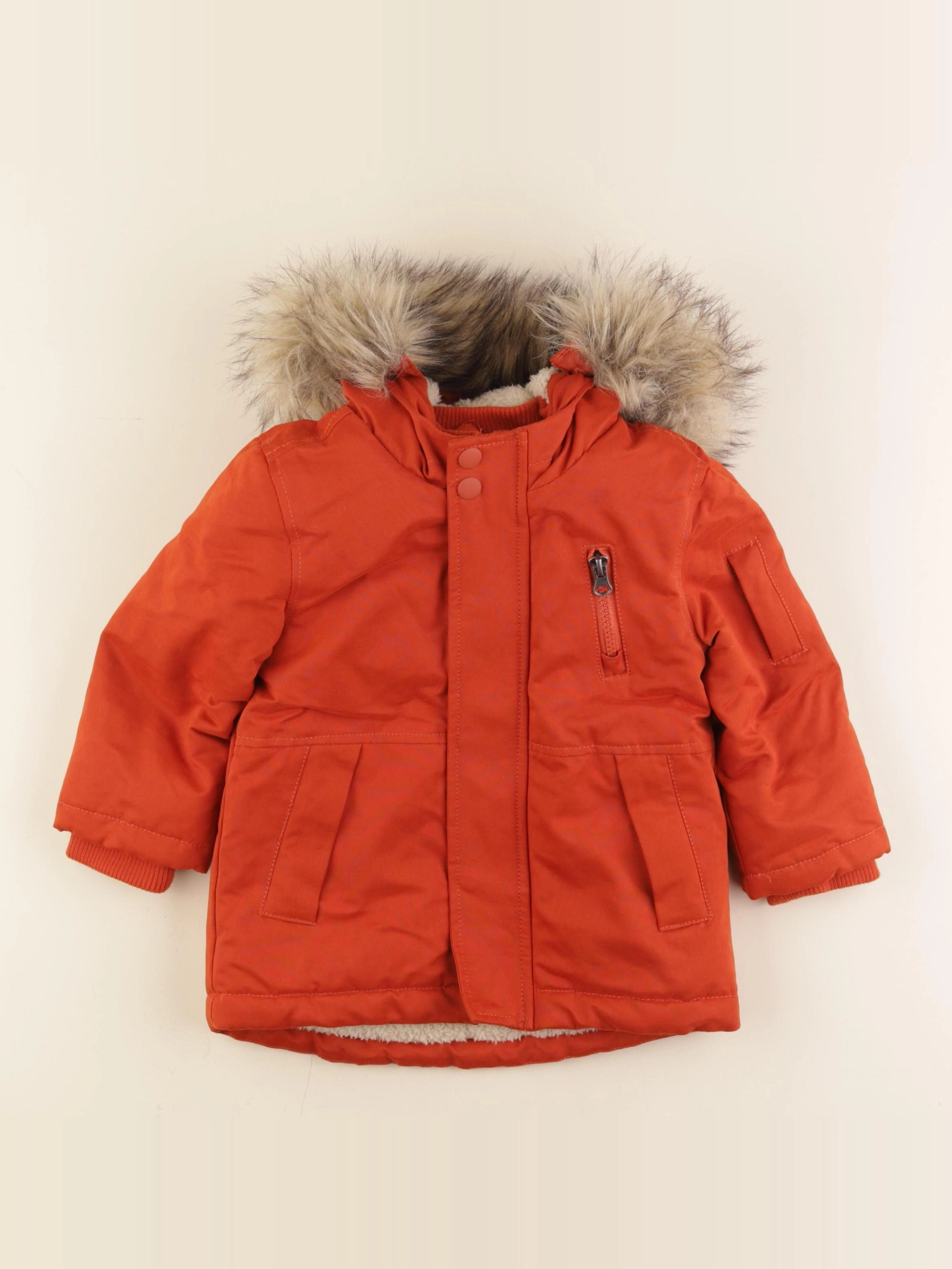 Vertbaudet - parka orange - 2 ans