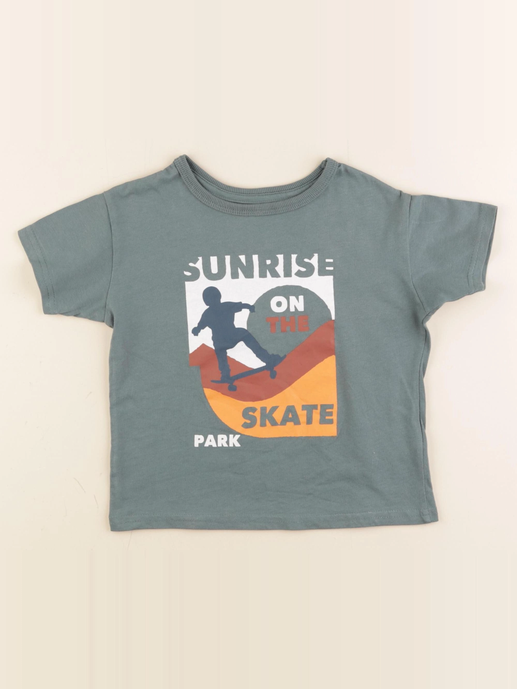 Vertbaudet - tee-shirt vert - 2 ans