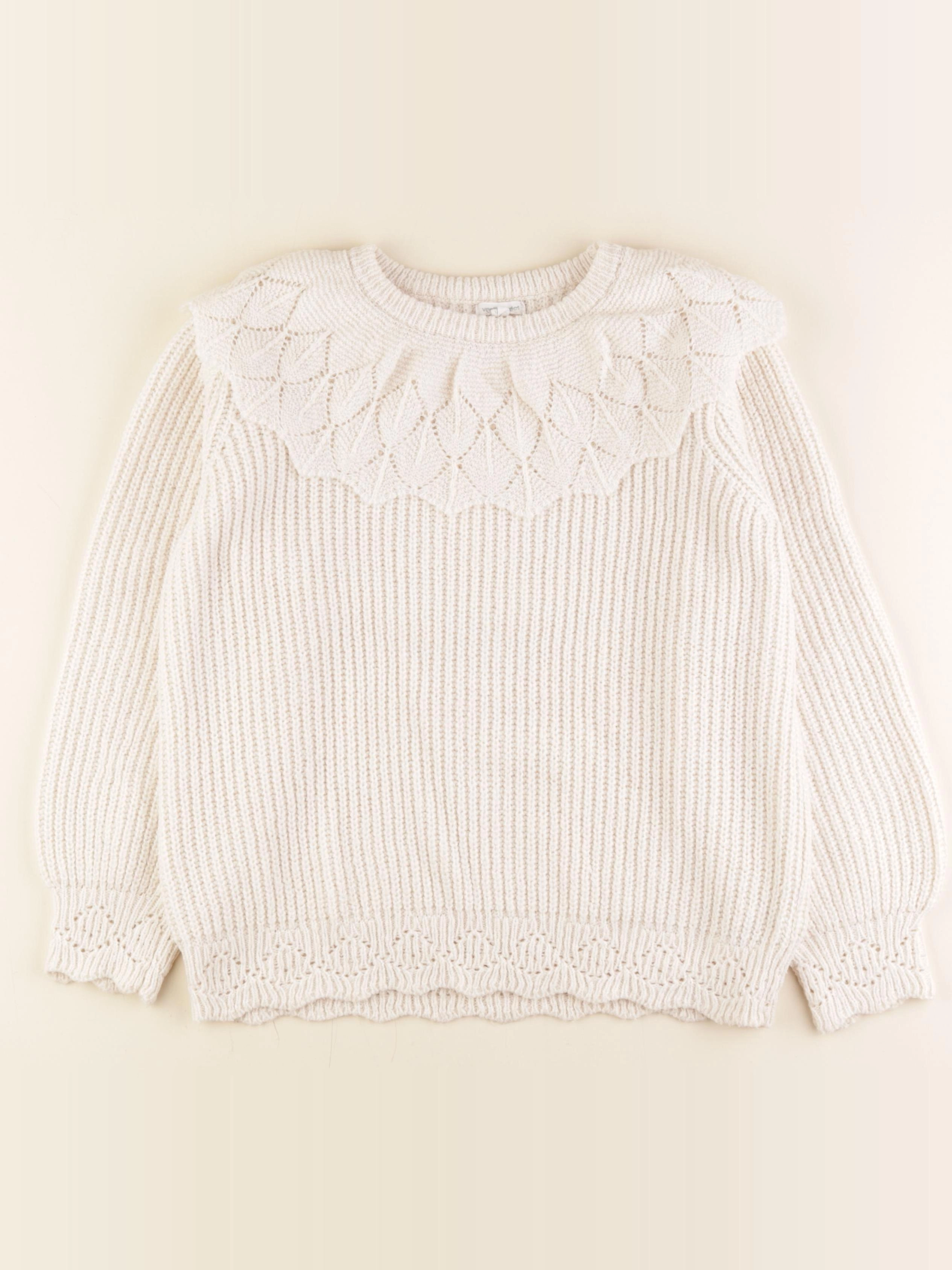 Vertbaudet - pull blanc - 12 ans