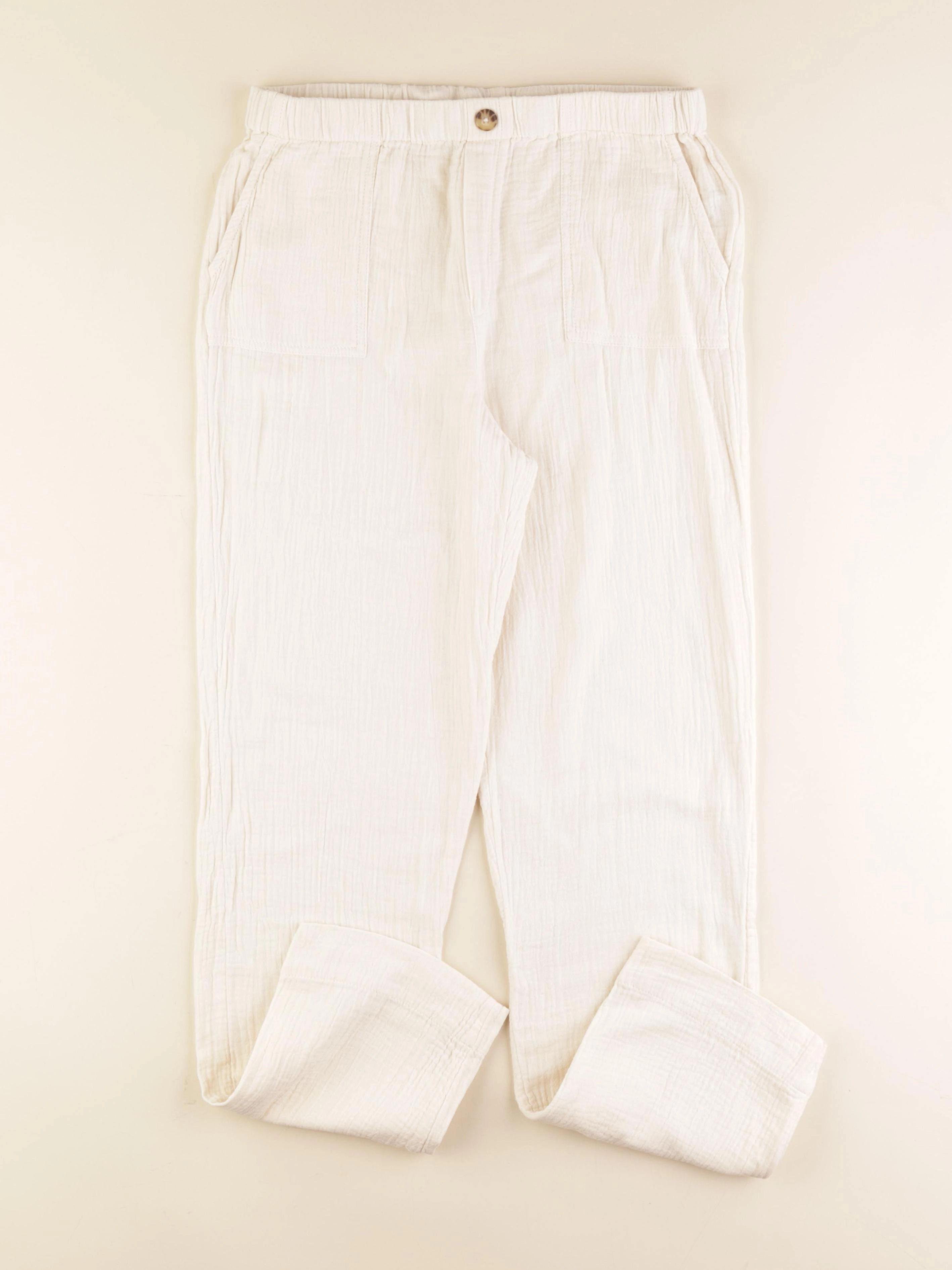 Vertbaudet - pantalon blanc - 14 ans