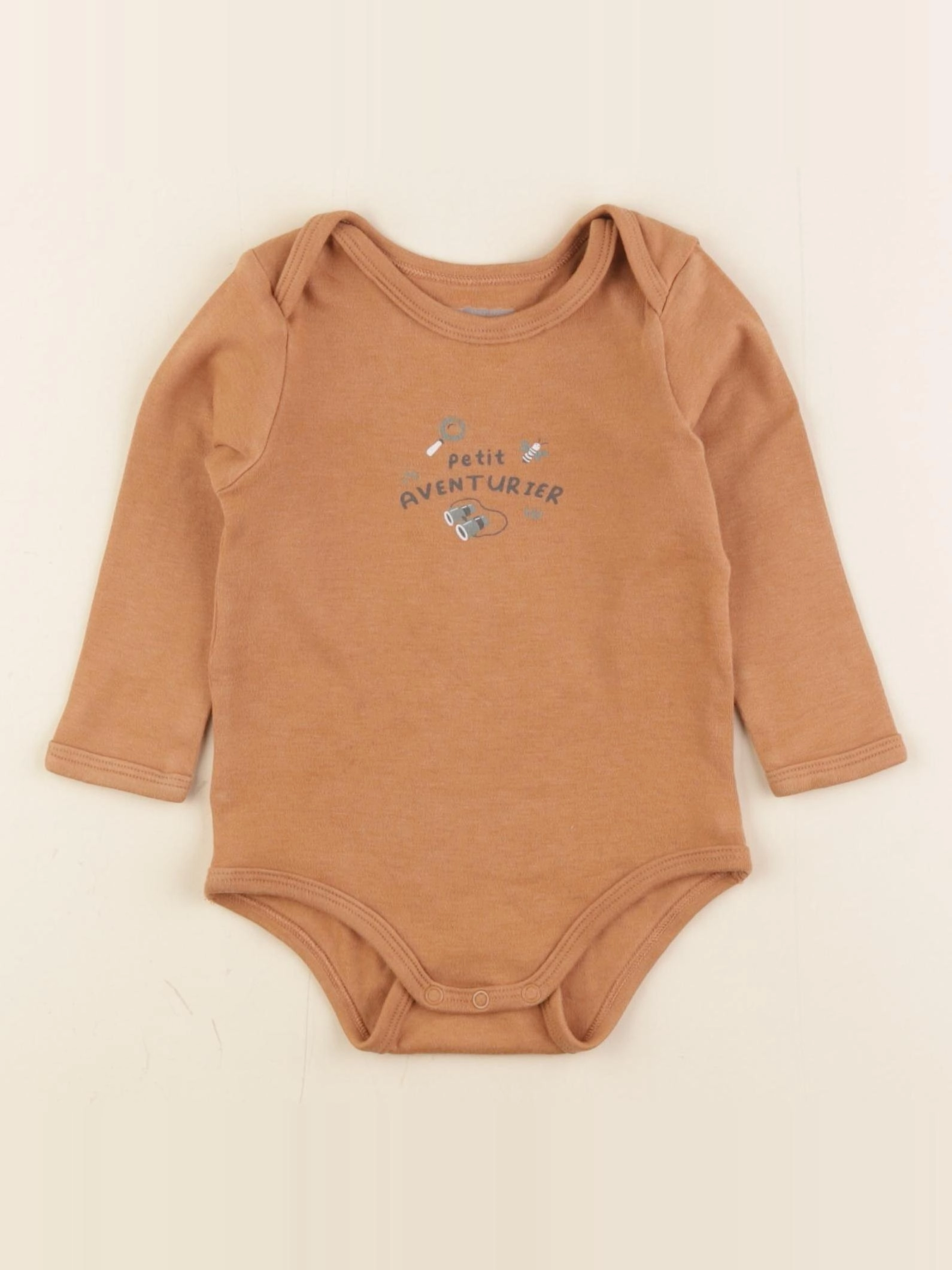 Vertbaudet - body marron - 12 mois