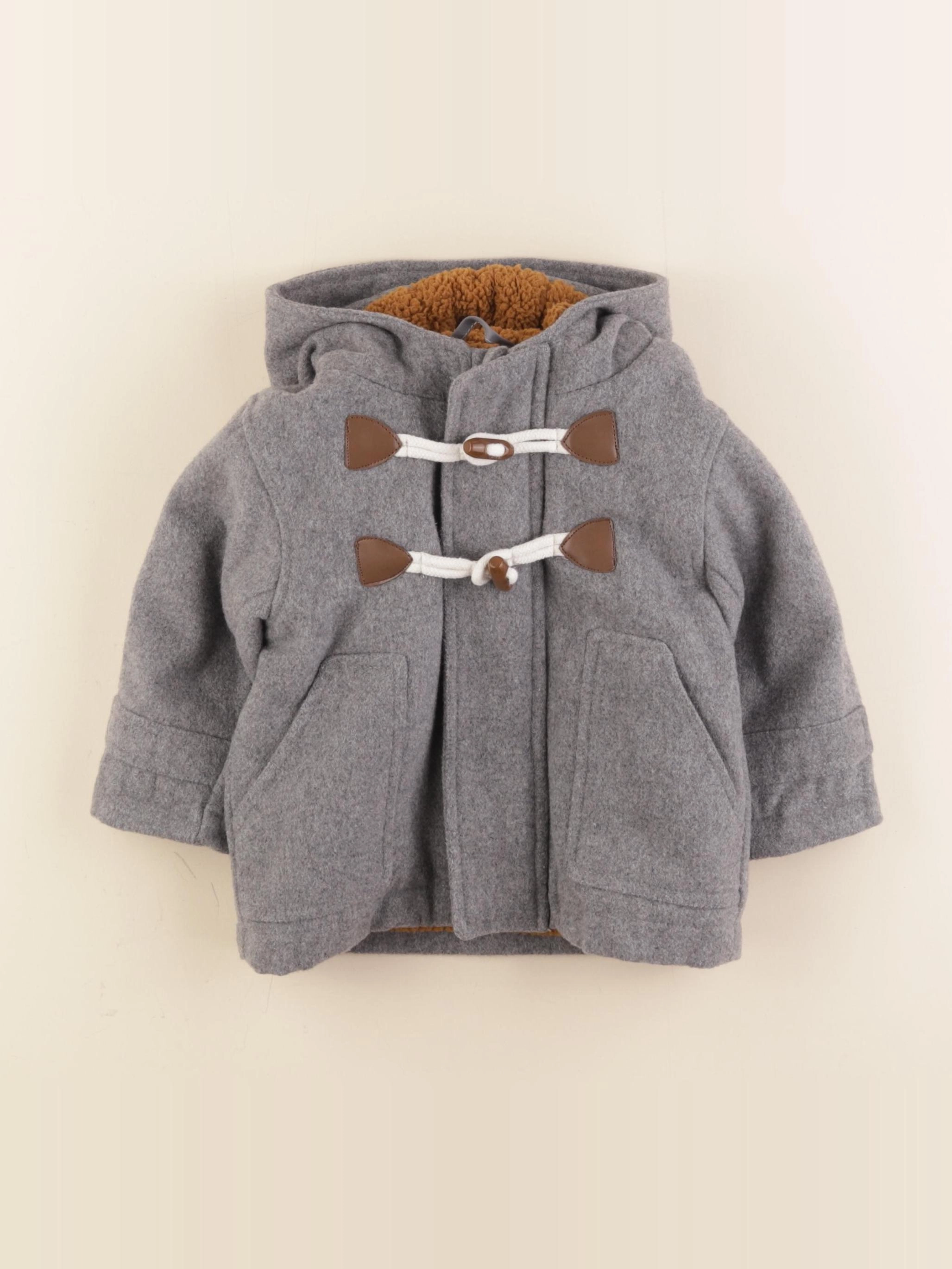 Vertbaudet - manteau gris - 9 mois