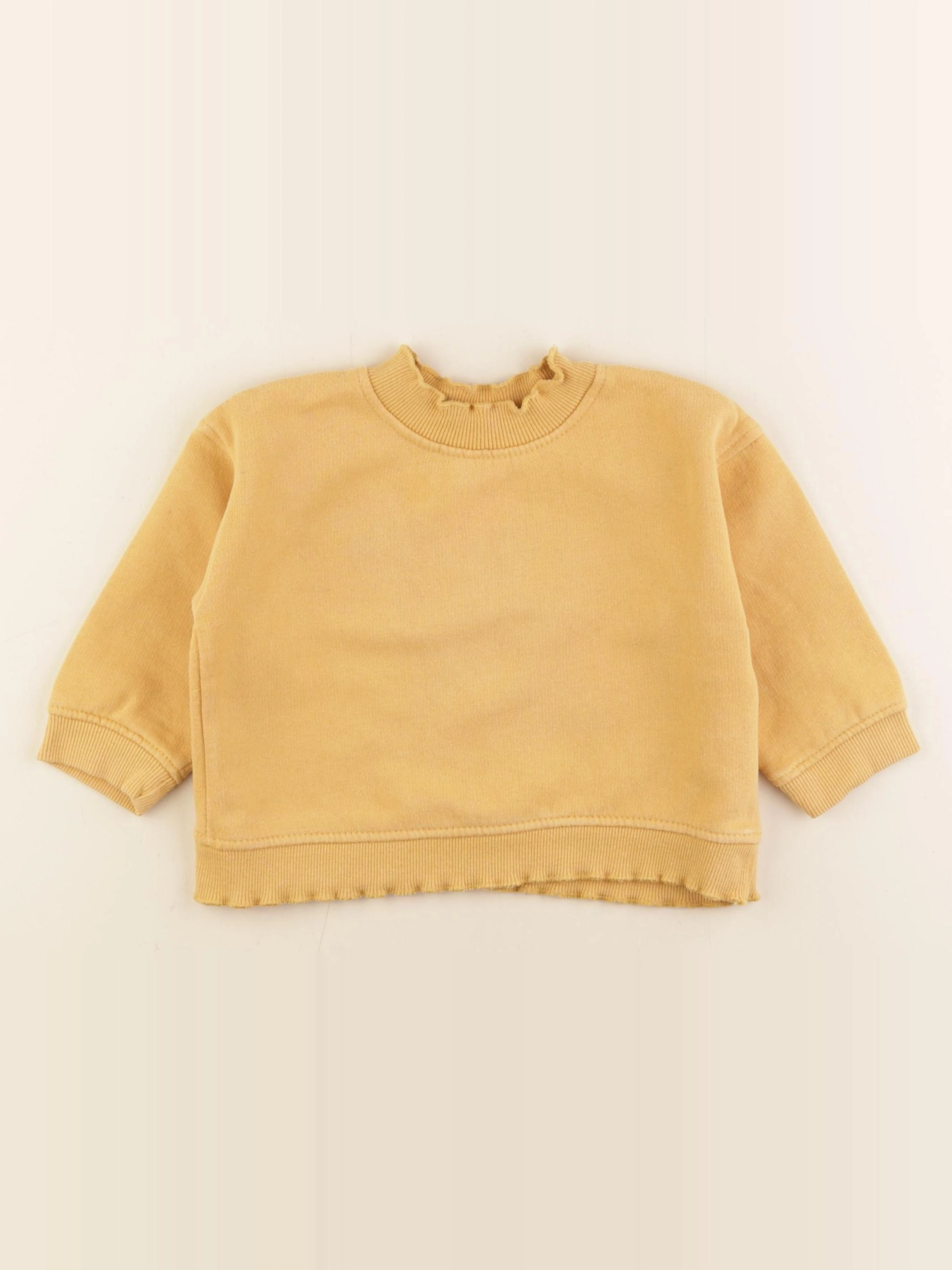Zara - sweat jaune - 9/12 mois