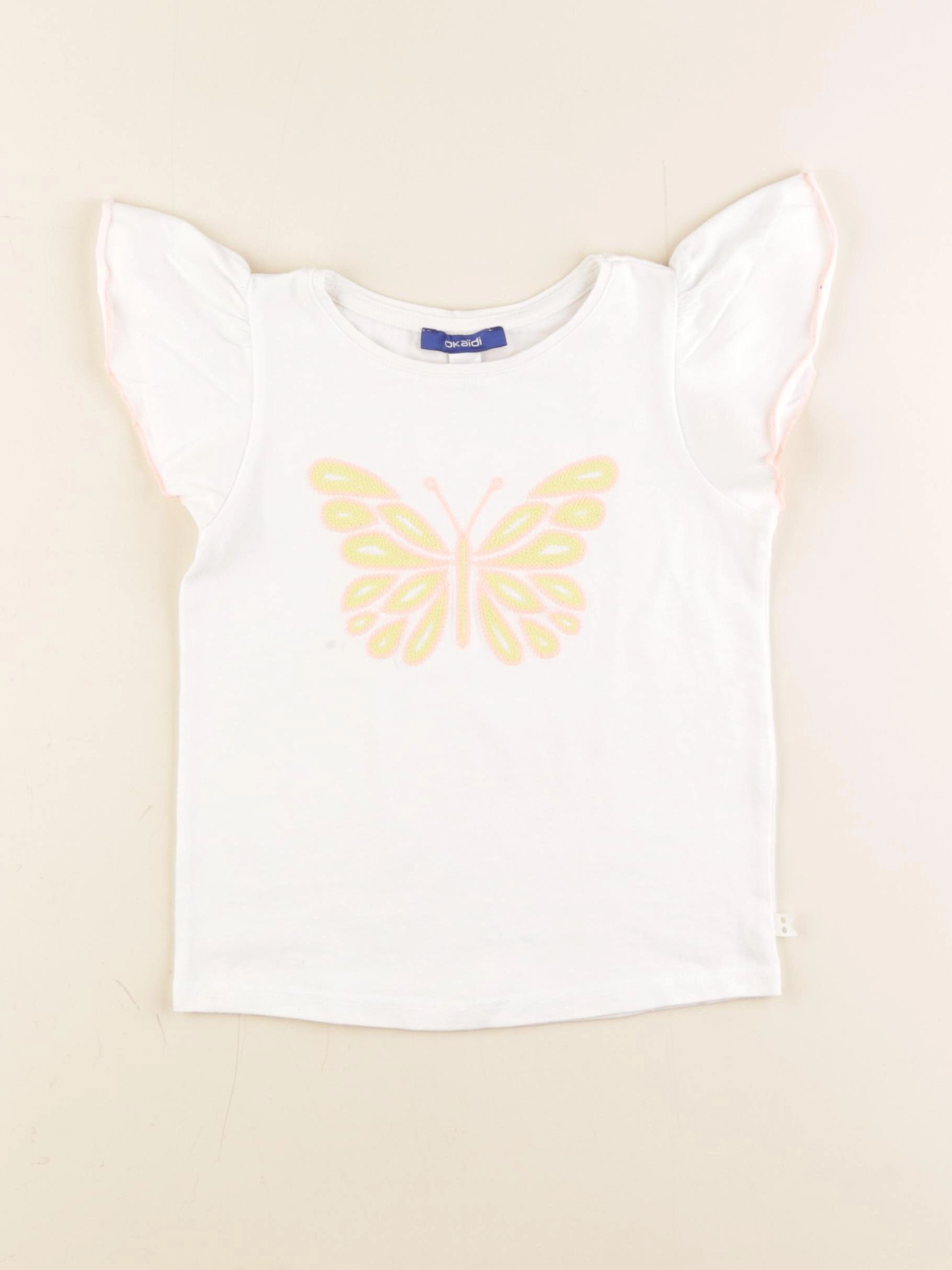 Okaidi - tee-shirt blanc - 4 ans