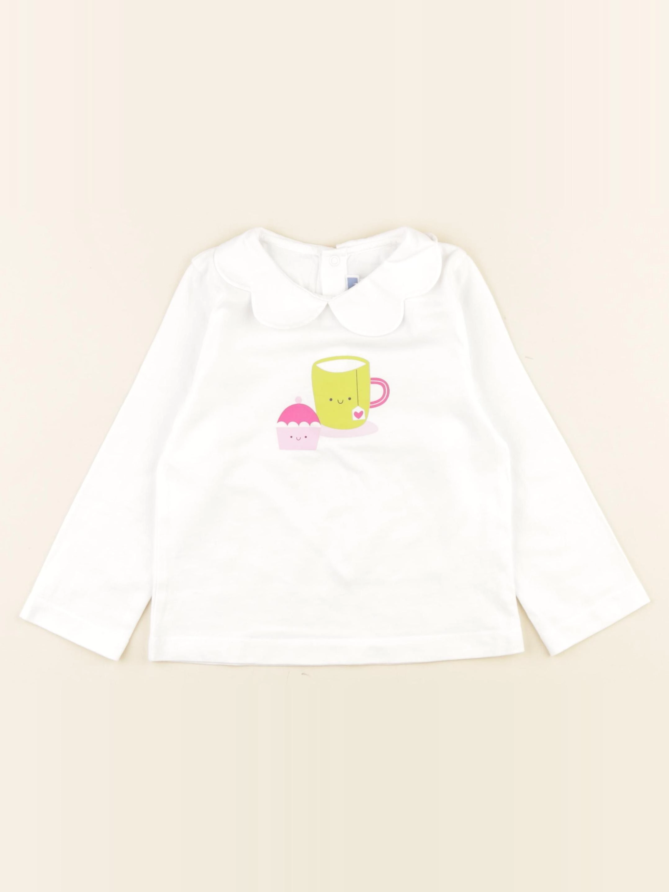 Jacadi - tee-shirt blanc - 36 mois