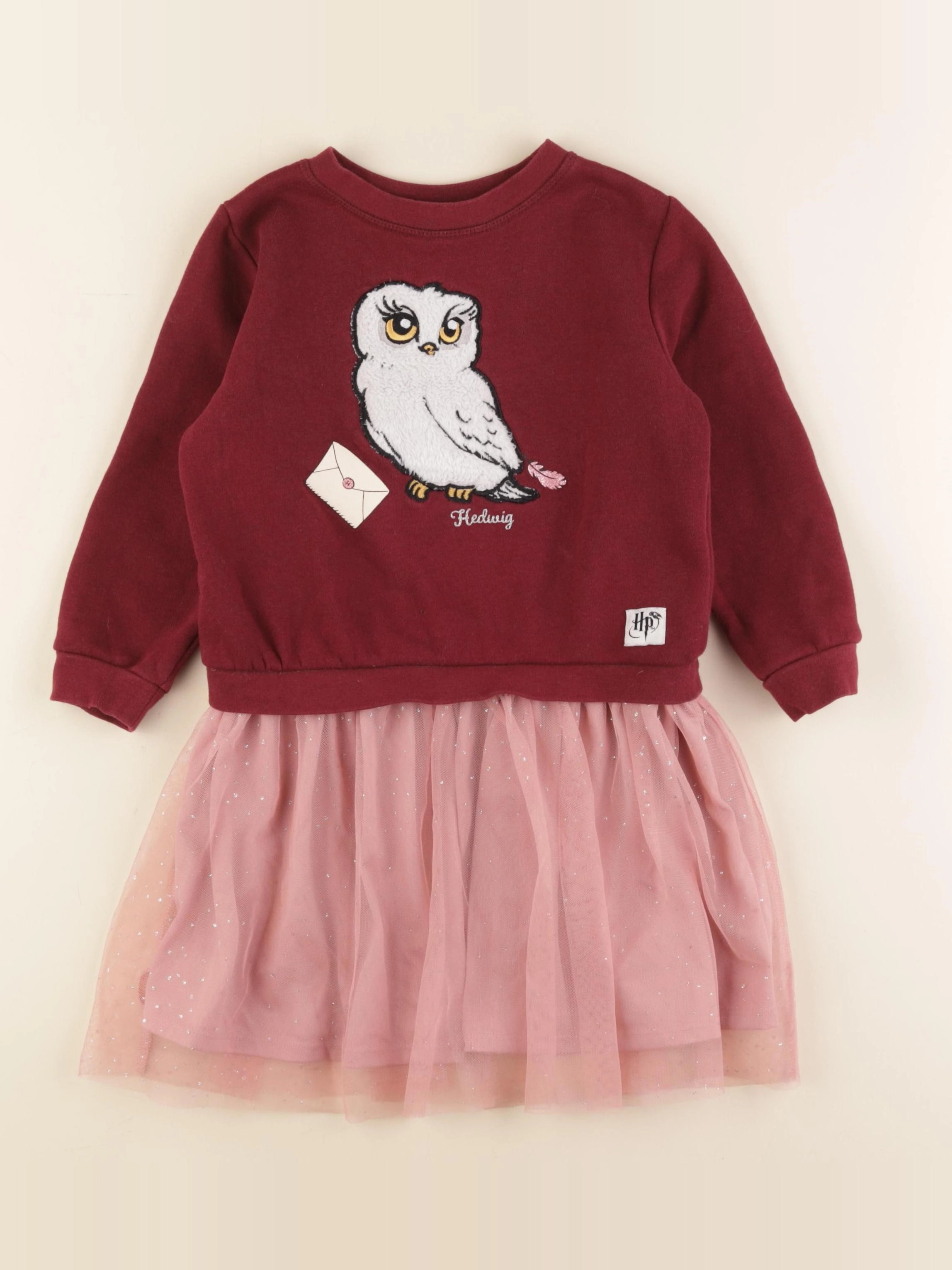 H&M - robe rouge, rose - 5/6 ans