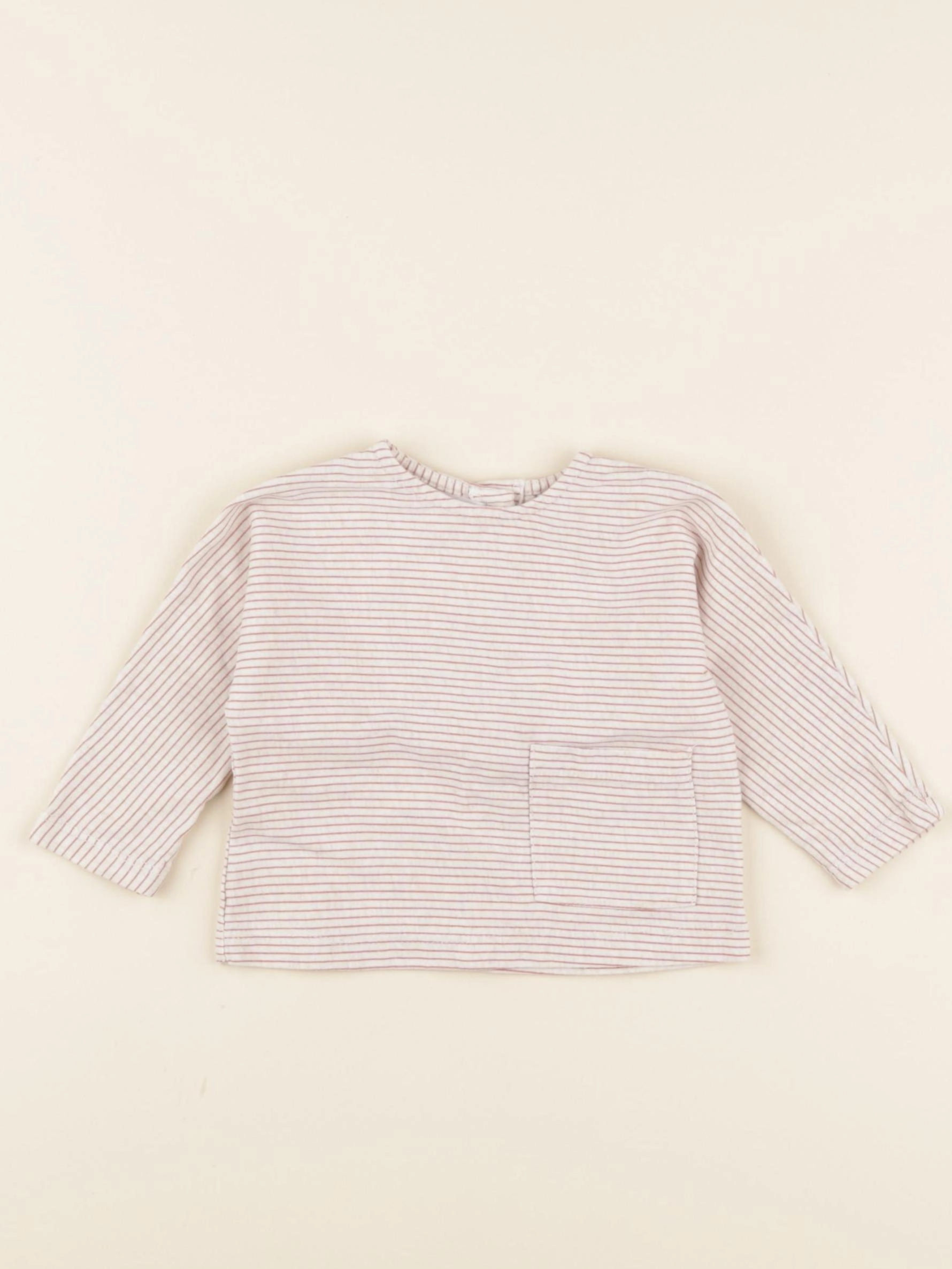 Zara - tee-shirt beige, rouge - 3/6 mois