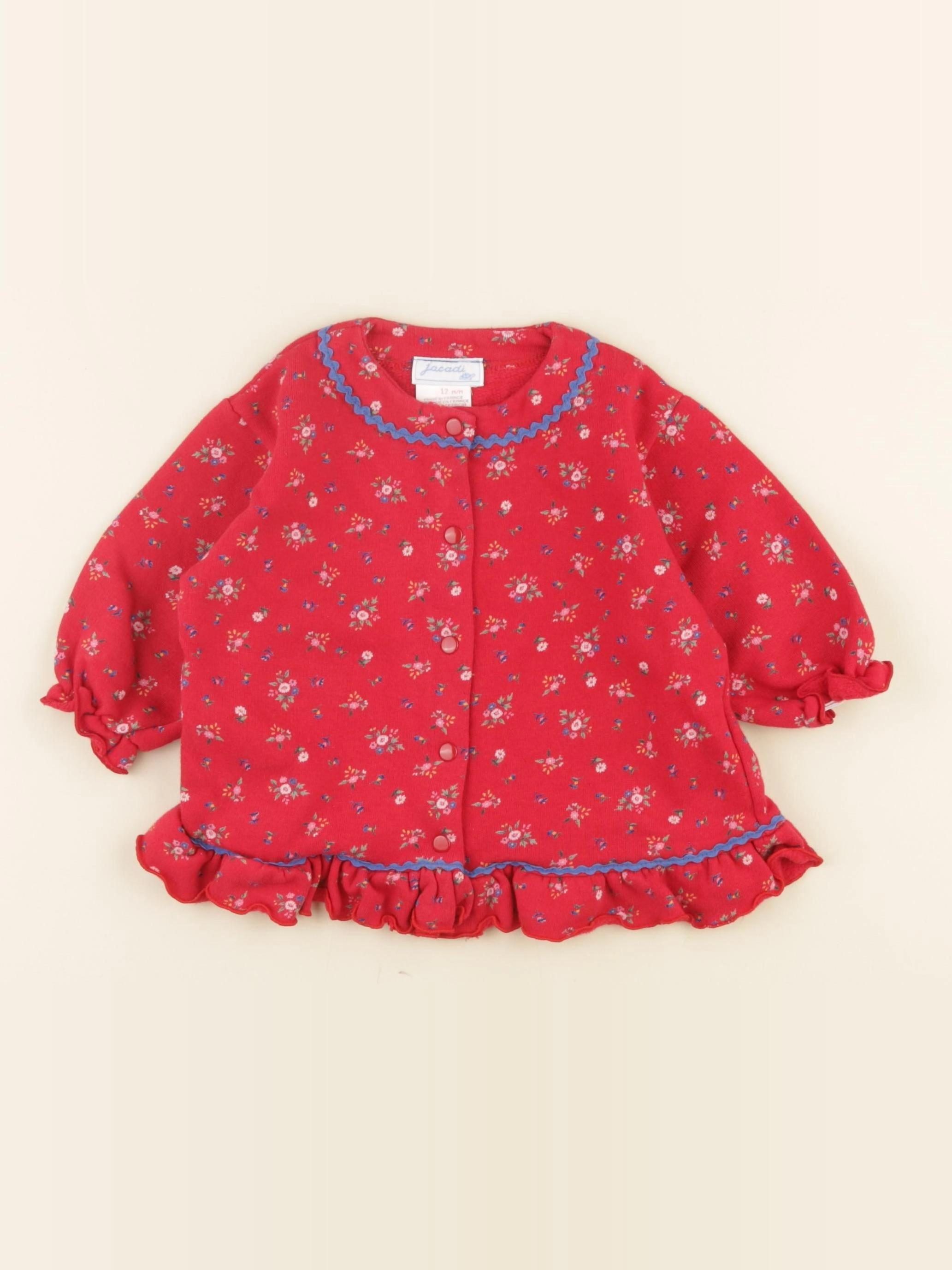 Jacadi - sweat rouge - 12 mois