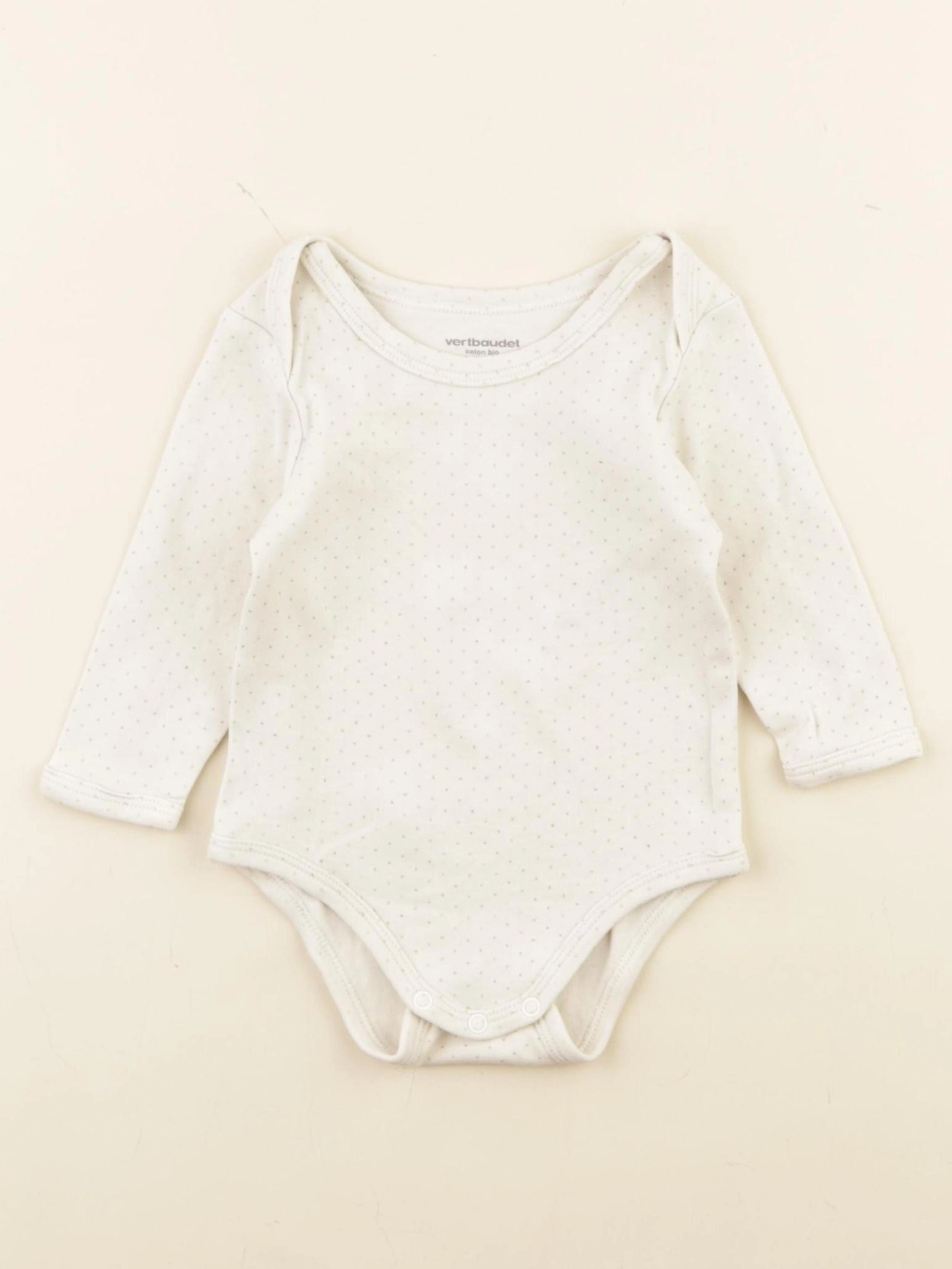 Vertbaudet - body beige - 6 mois