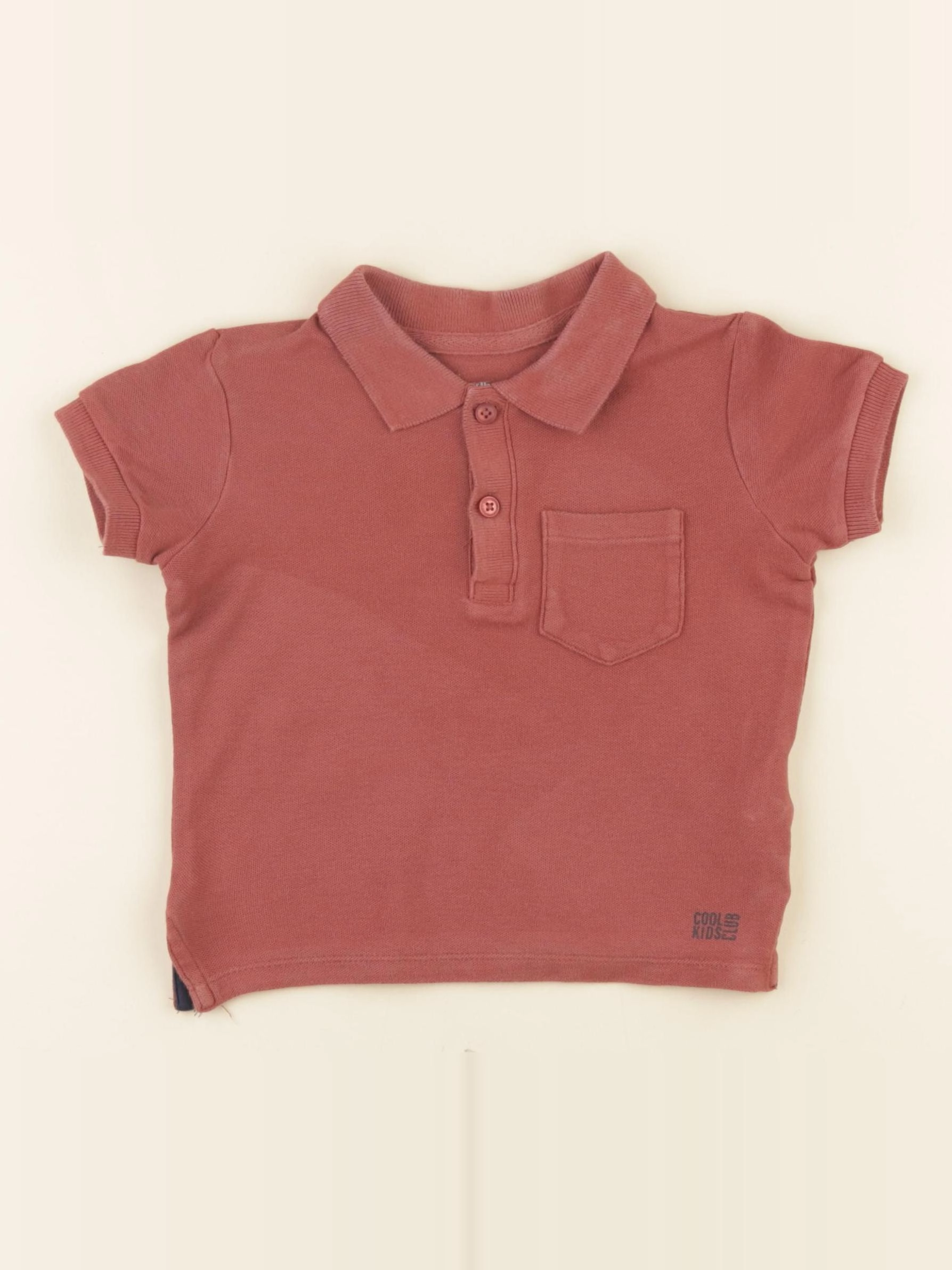 Vertbaudet - polo rouge - 2 ans