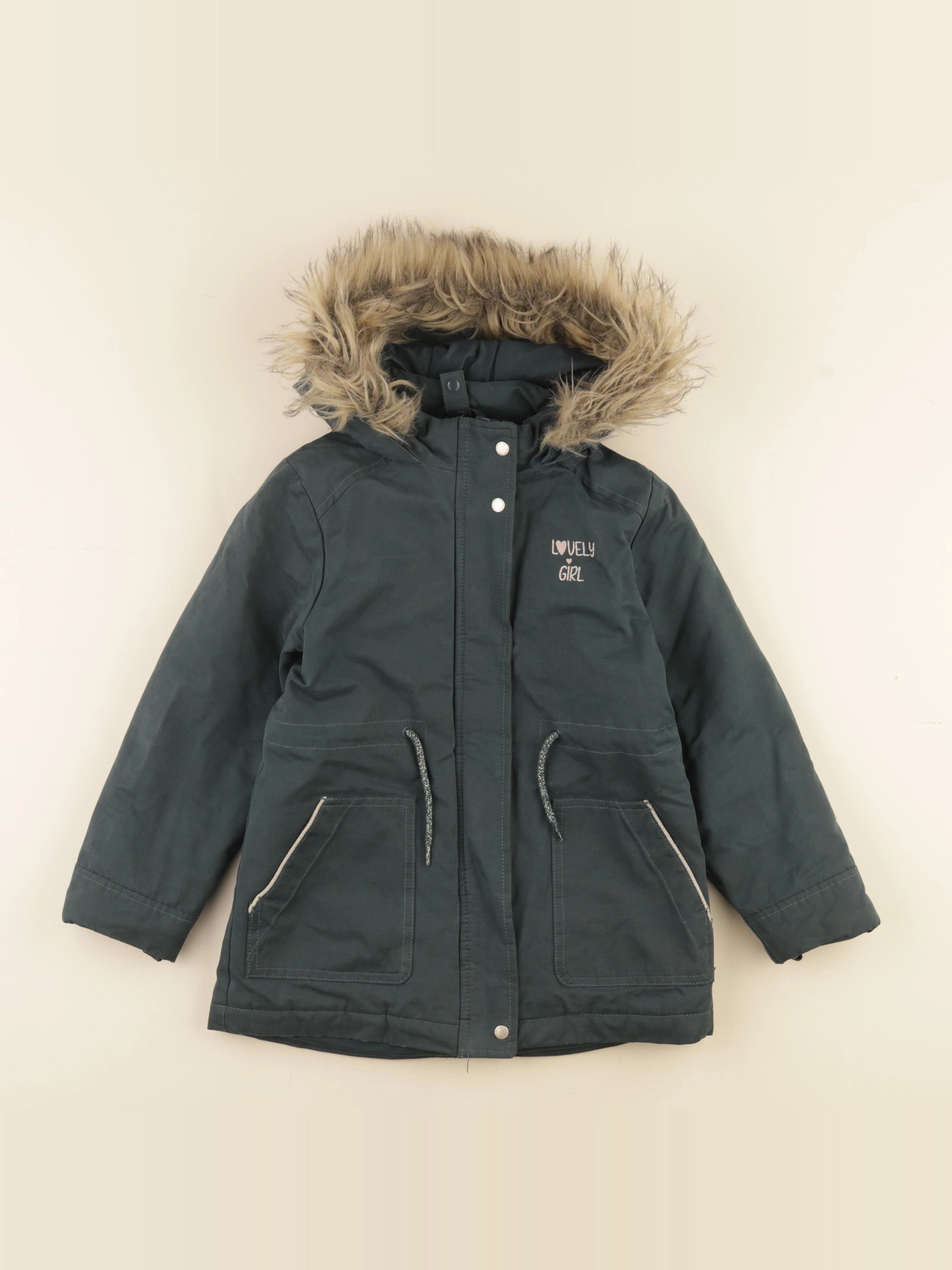 Vertbaudet - parka vert - 7 ans