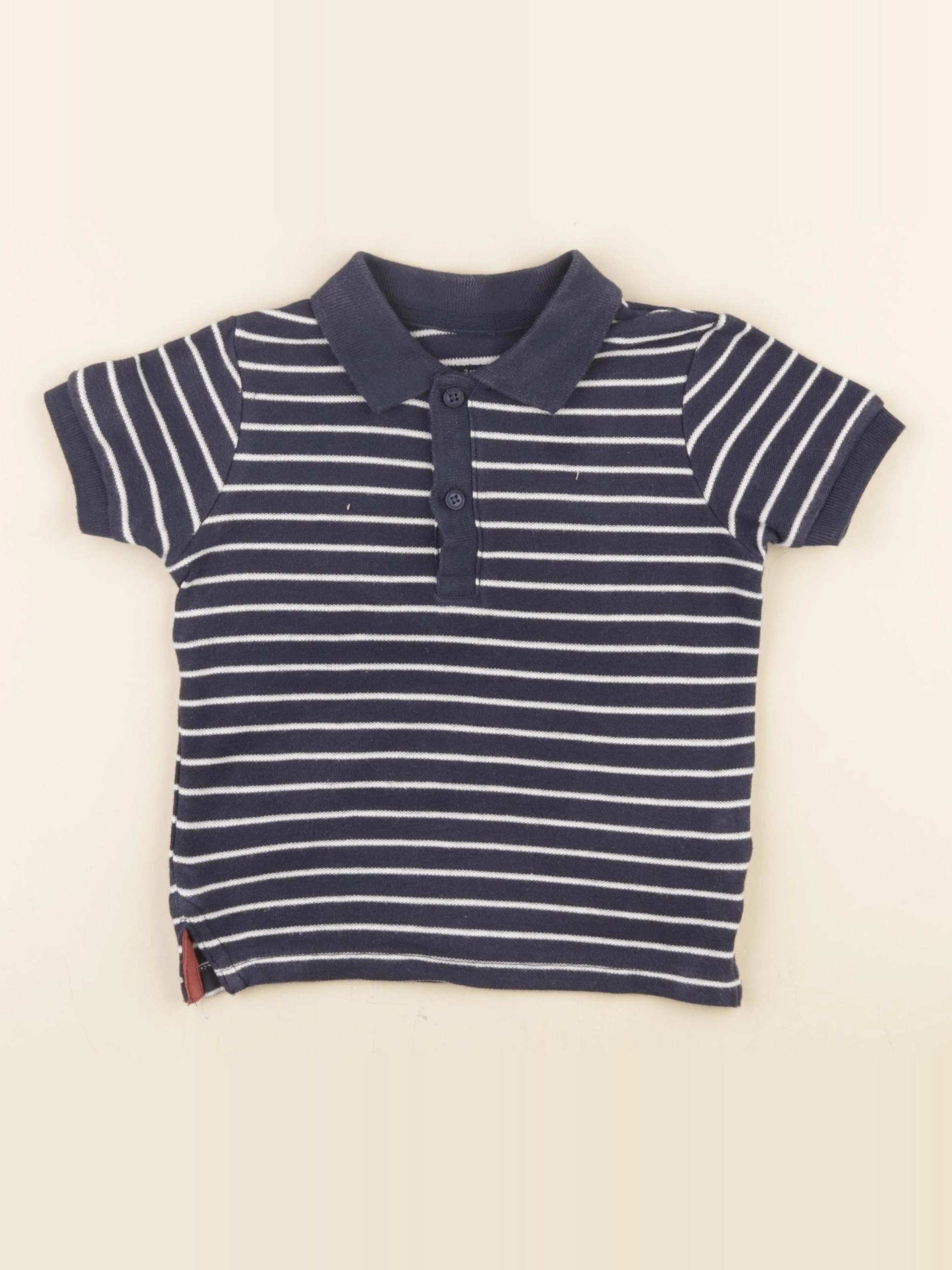 Vertbaudet - polo bleu - 2 ans