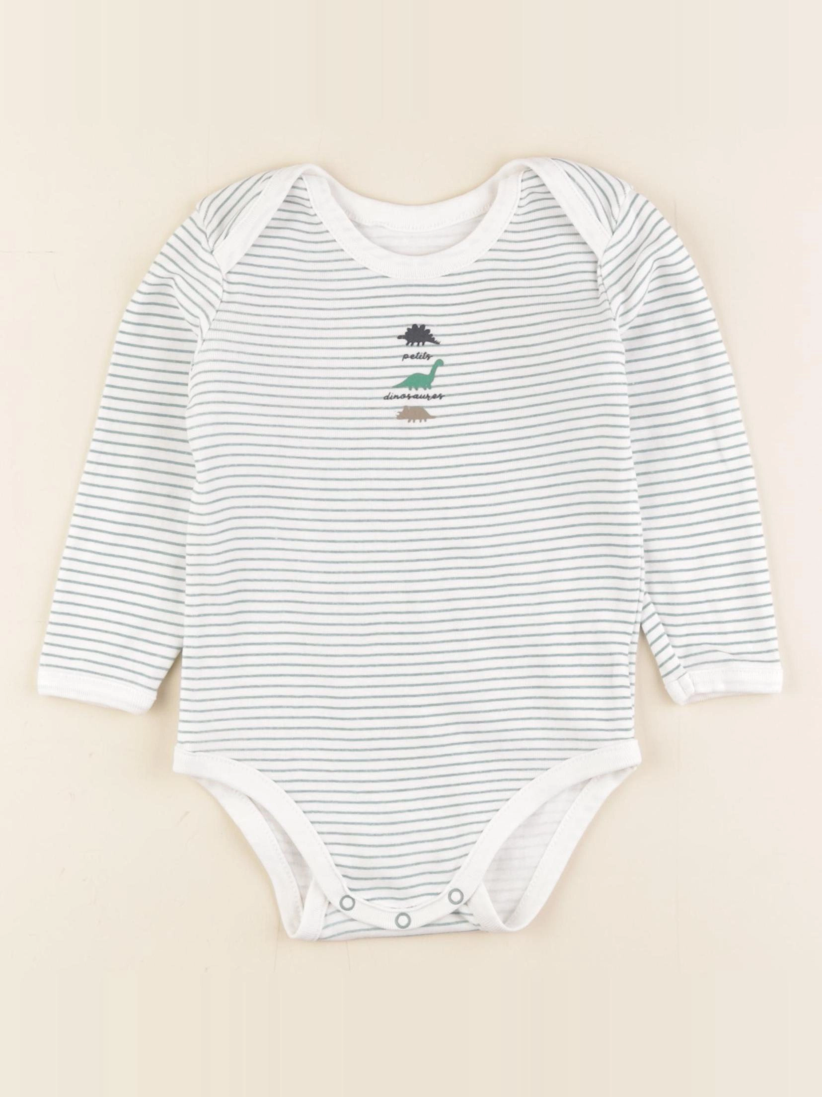 Boutchou - body blanc, vert - 24 mois