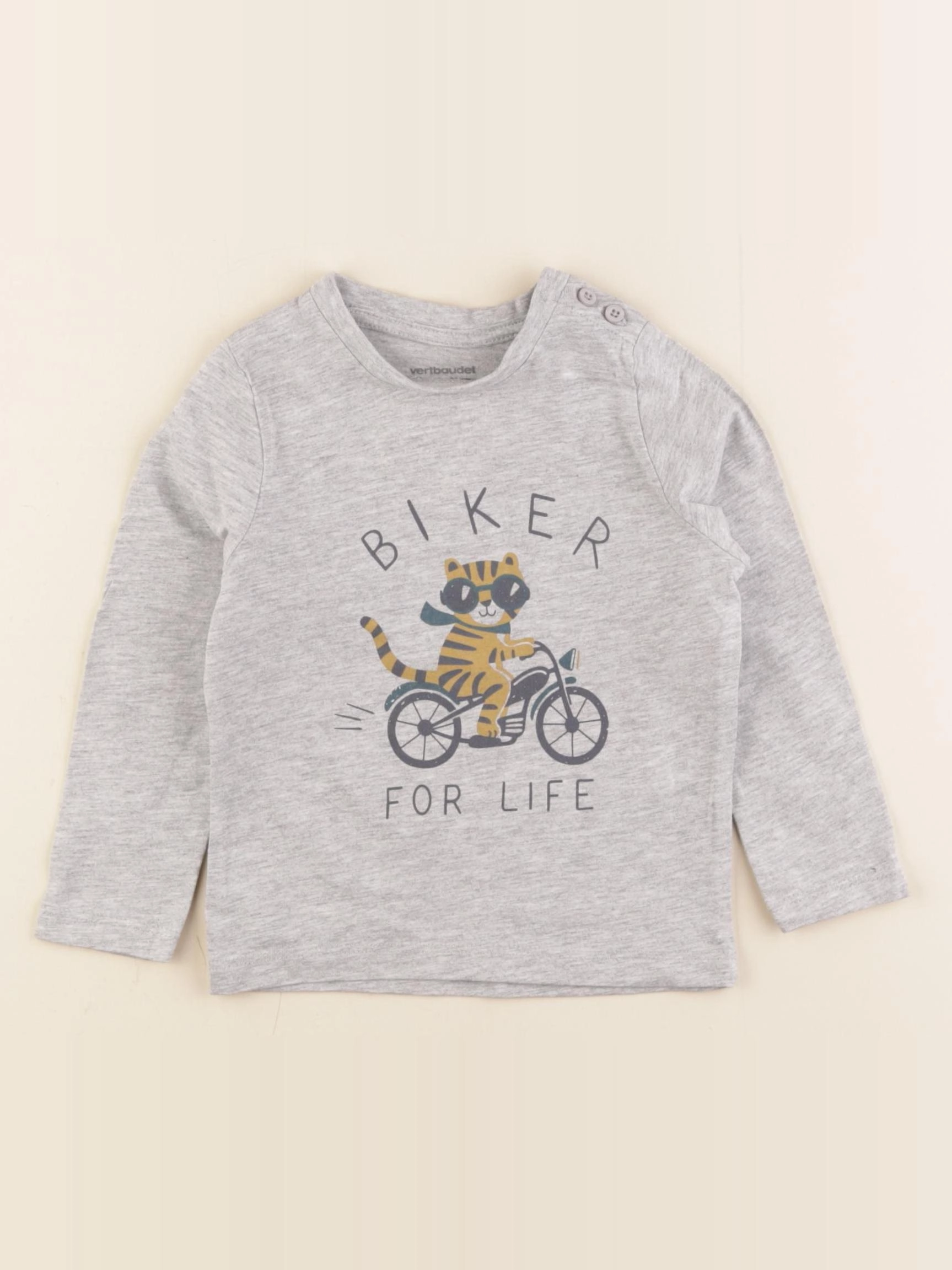 Vertbaudet - tee-shirt gris - 18 mois