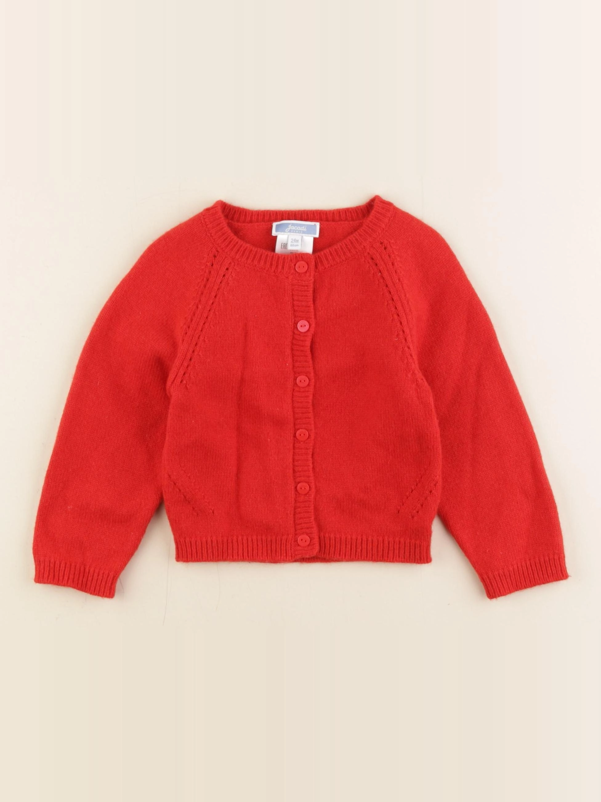 Jacadi - gilet rouge - 24 mois