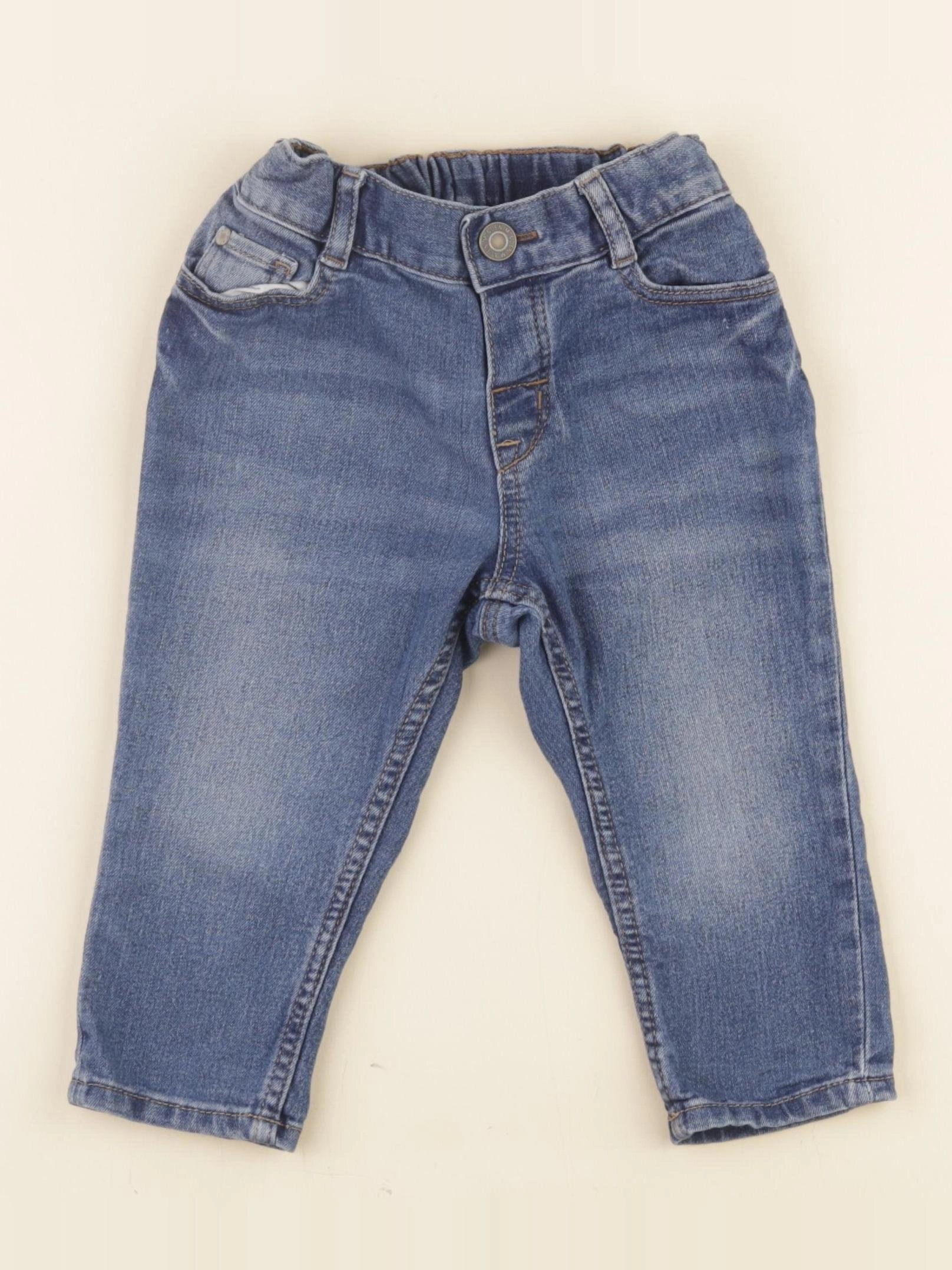 H&M - jean bleu - 9/12 mois