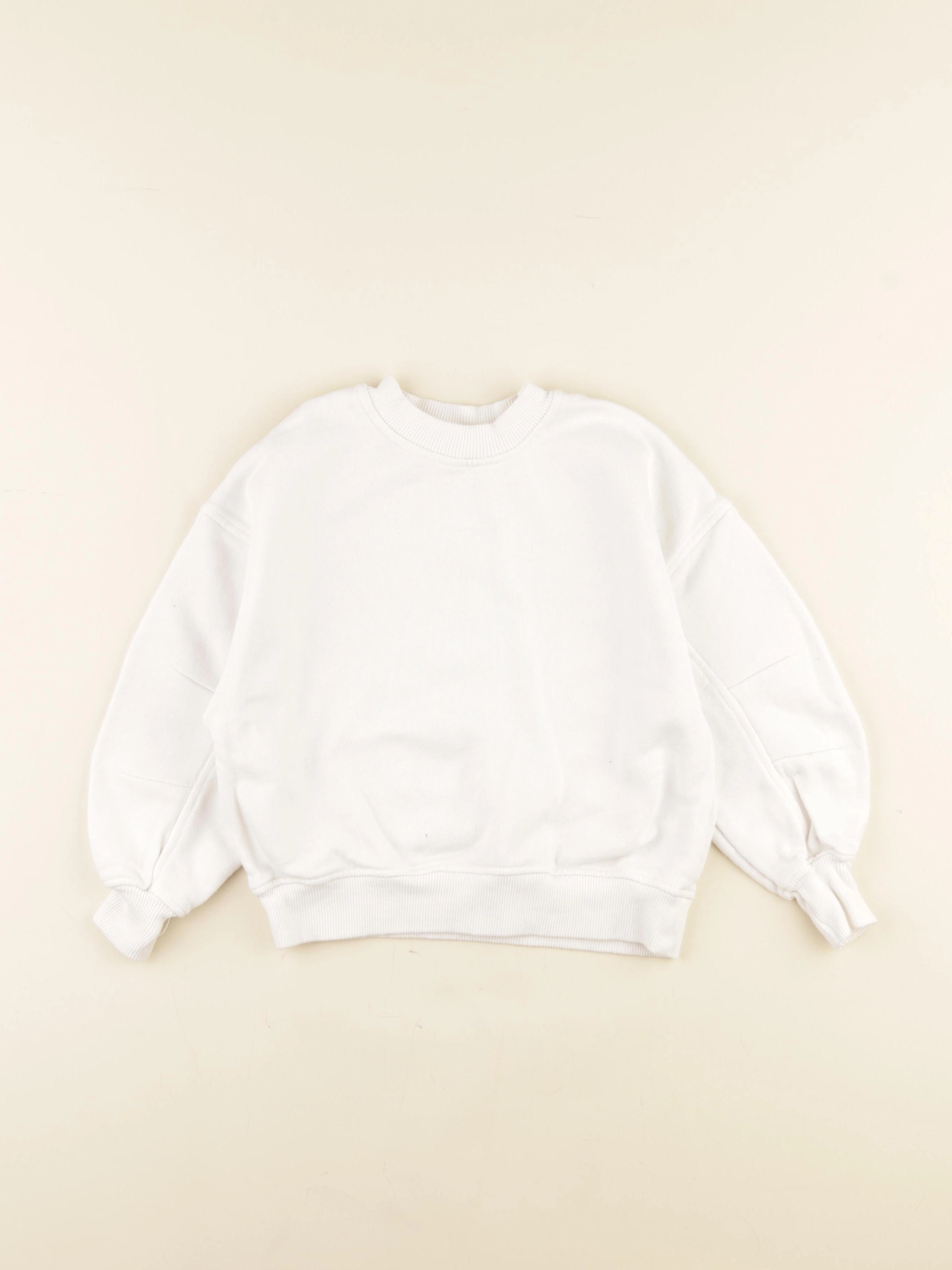 Zara - sweat blanc - 7 ans
