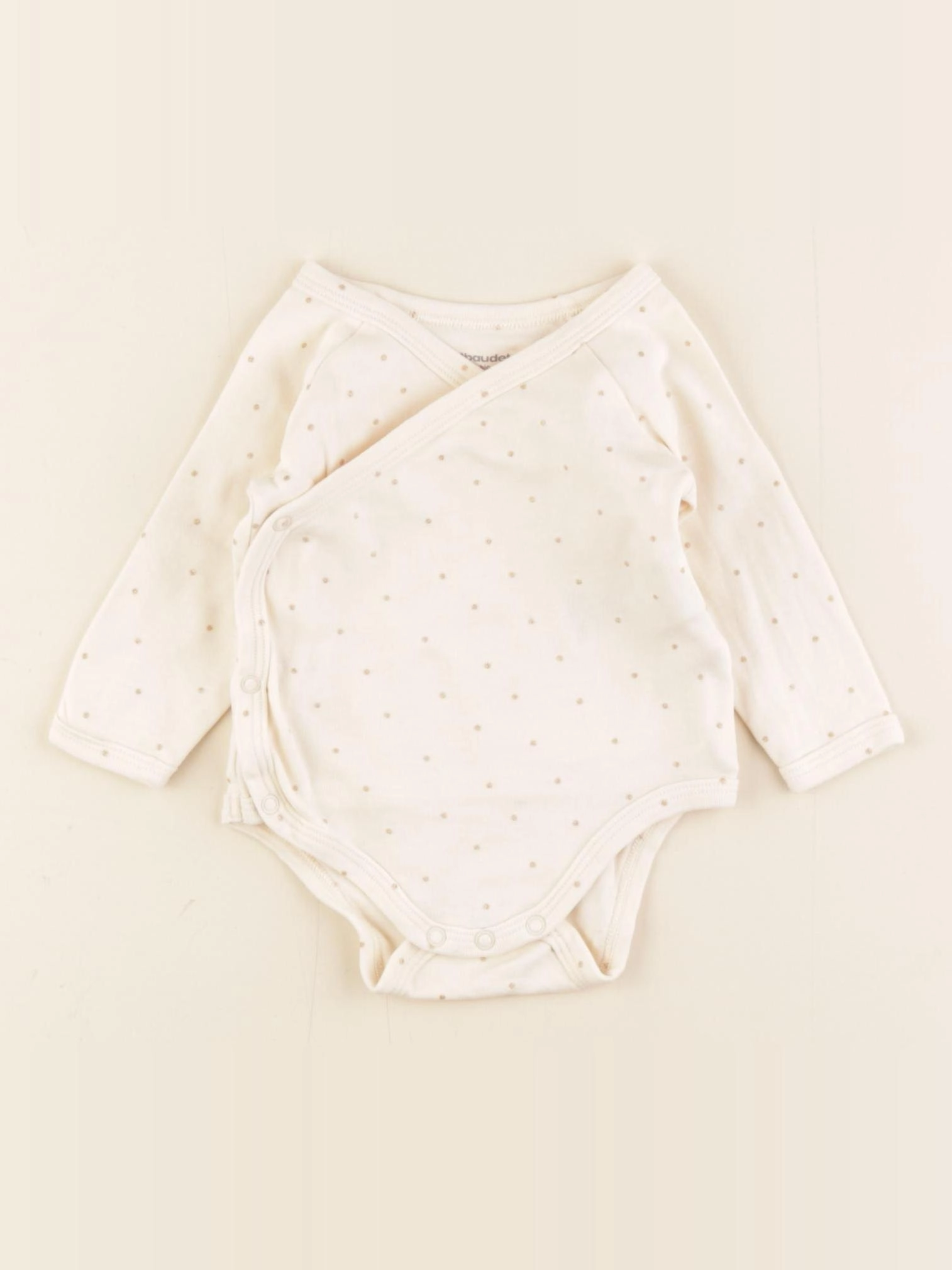 Vertbaudet - body beige, or - 3 mois