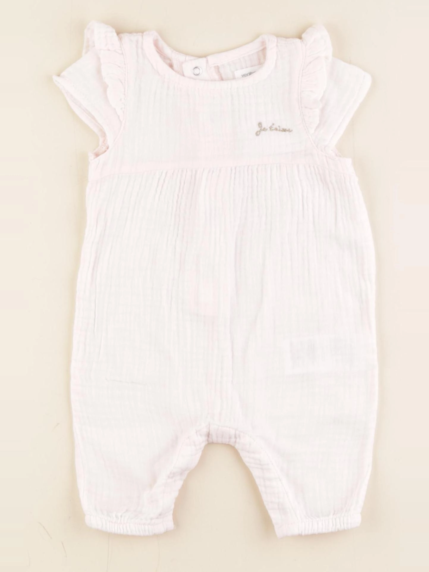 Vertbaudet - combinaison rose - 1 mois