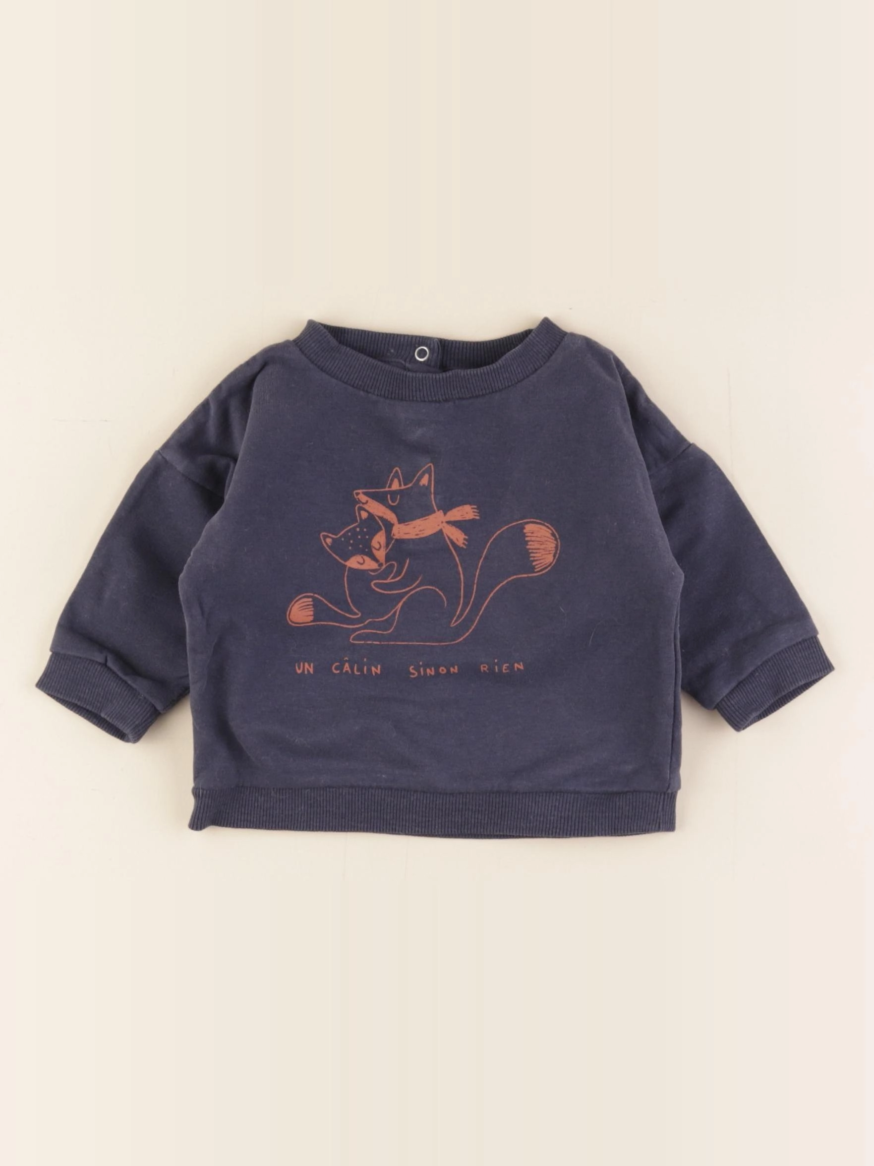 Vertbaudet - sweat bleu - 6 mois