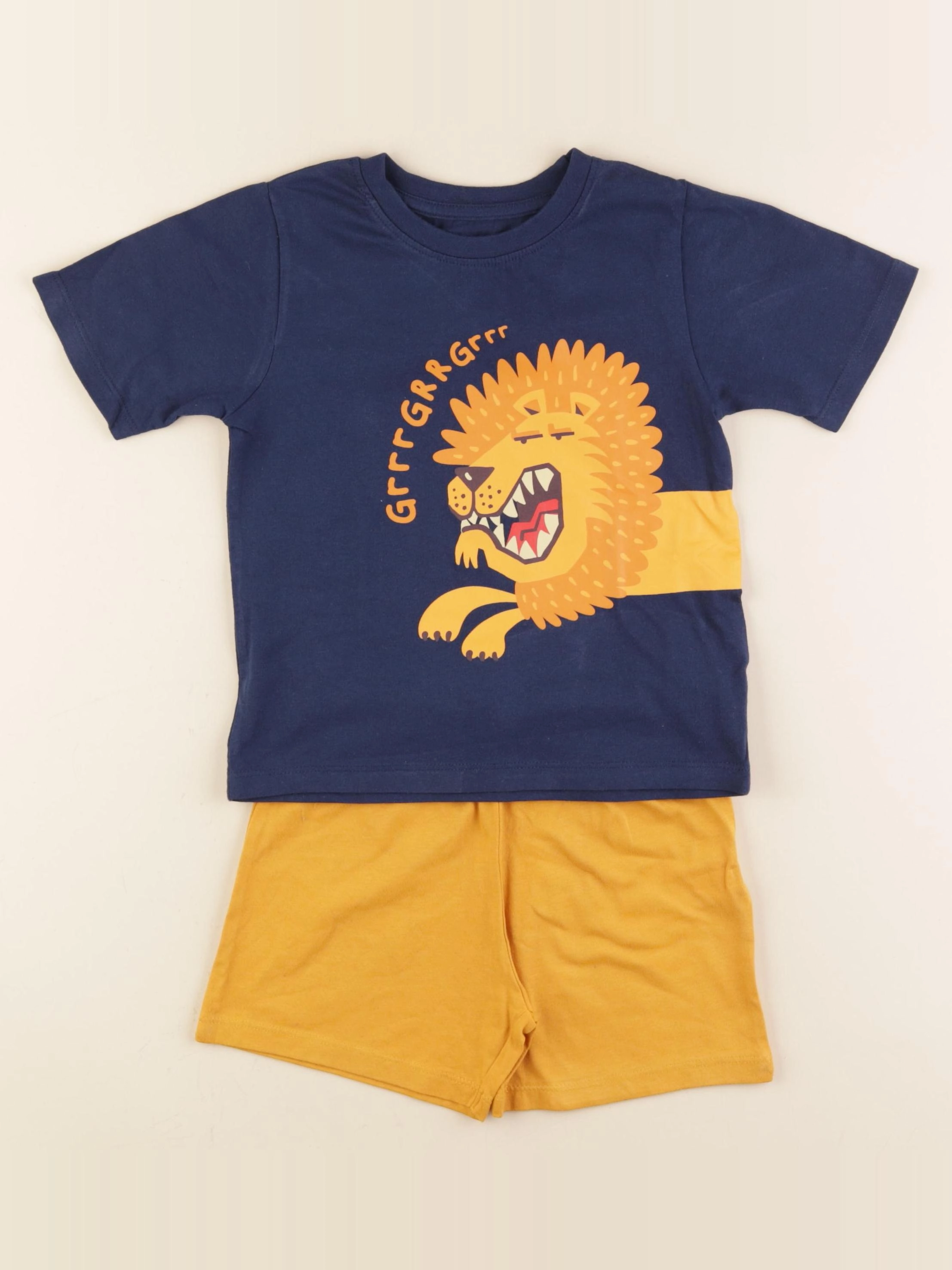 Vertbaudet - pyjama coton bleu, jaune - 4 ans