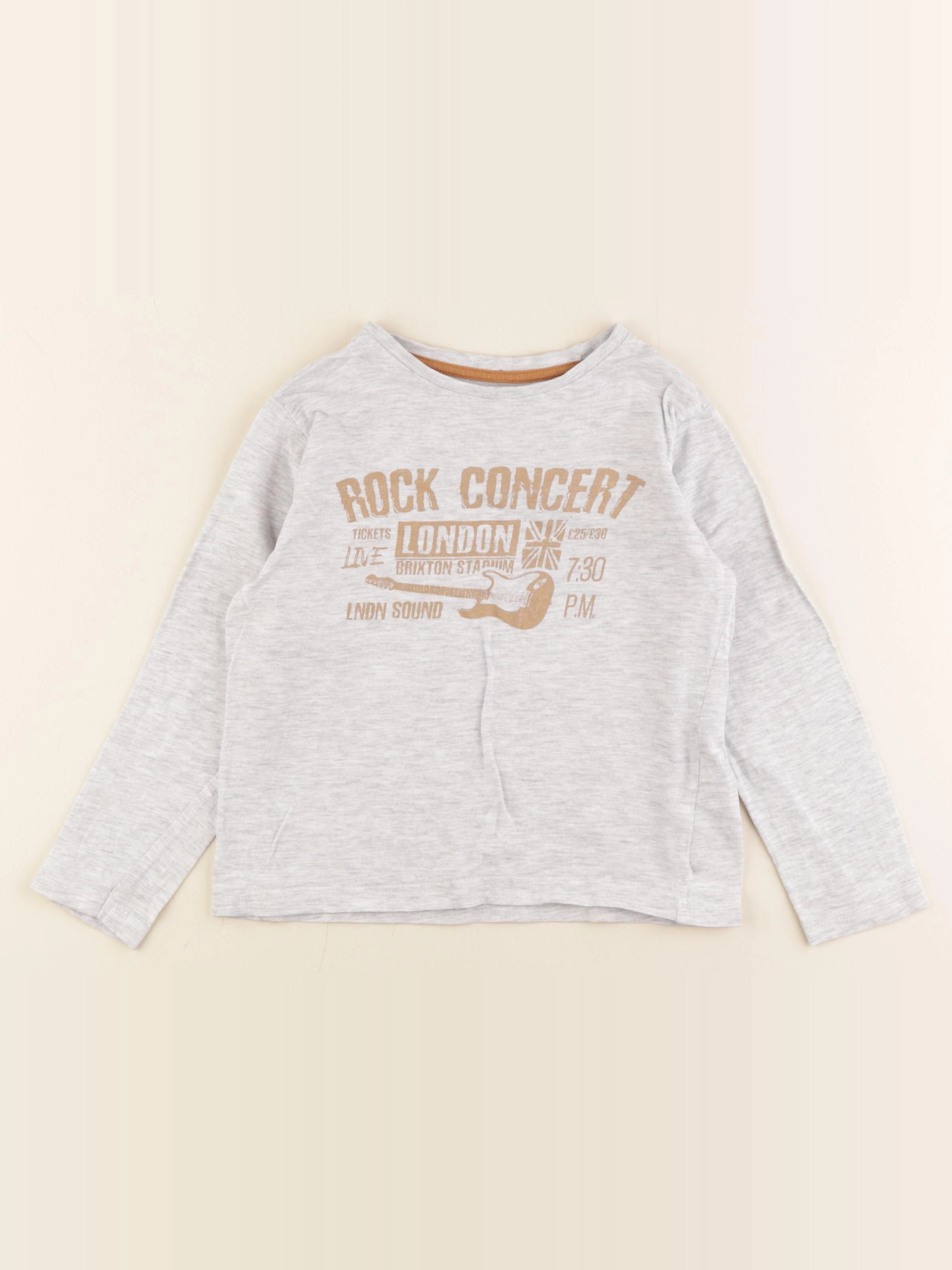 Vertbaudet - tee-shirt gris - 5 ans